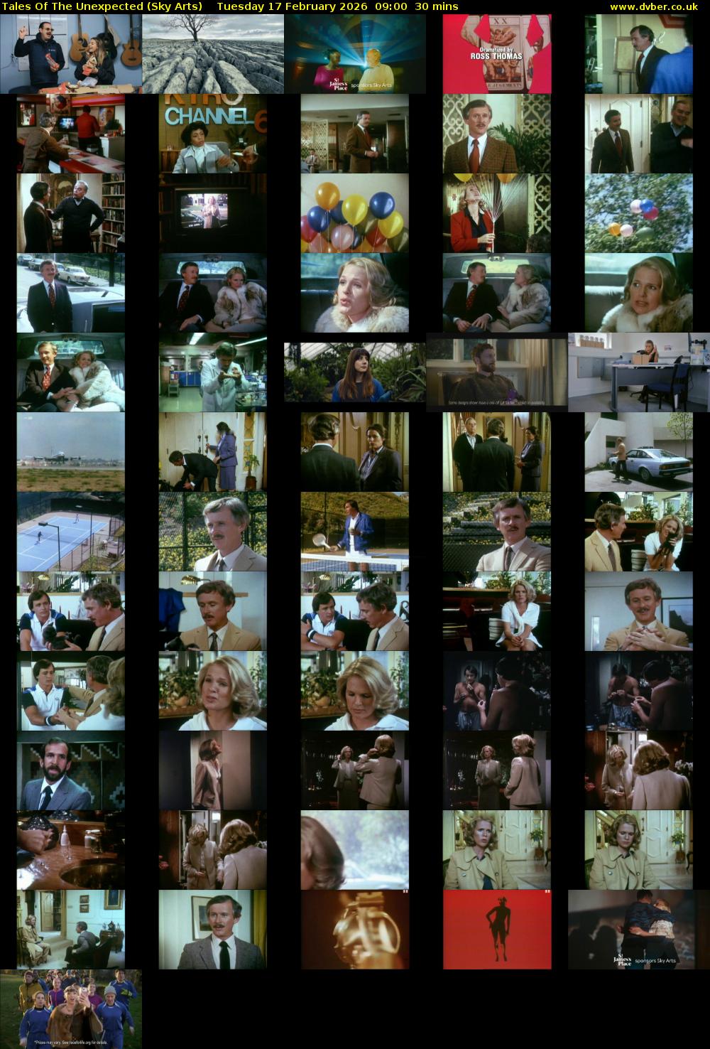 Tales Of The Unexpected (Sky Arts) Tuesday 17 February 2026 09:00 - 09:30