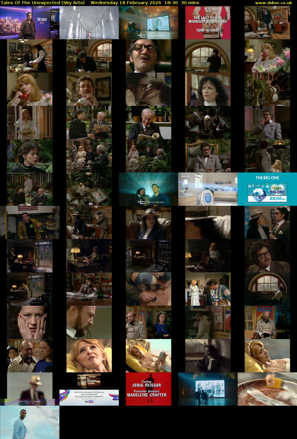 Tales Of The Unexpected (Sky Arts) Wednesday 18 February 2026 18:30 - 19:00