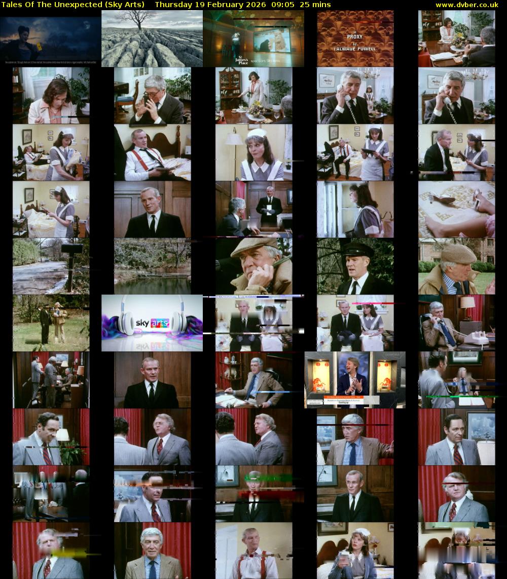 Tales Of The Unexpected (Sky Arts) Thursday 19 February 2026 09:05 - 09:30