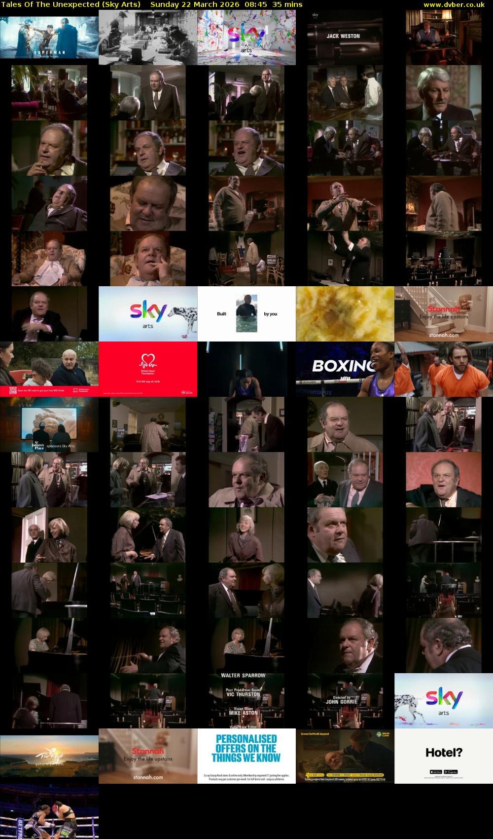 Tales Of The Unexpected (Sky Arts) Sunday 22 March 2026 08:45 - 09:20