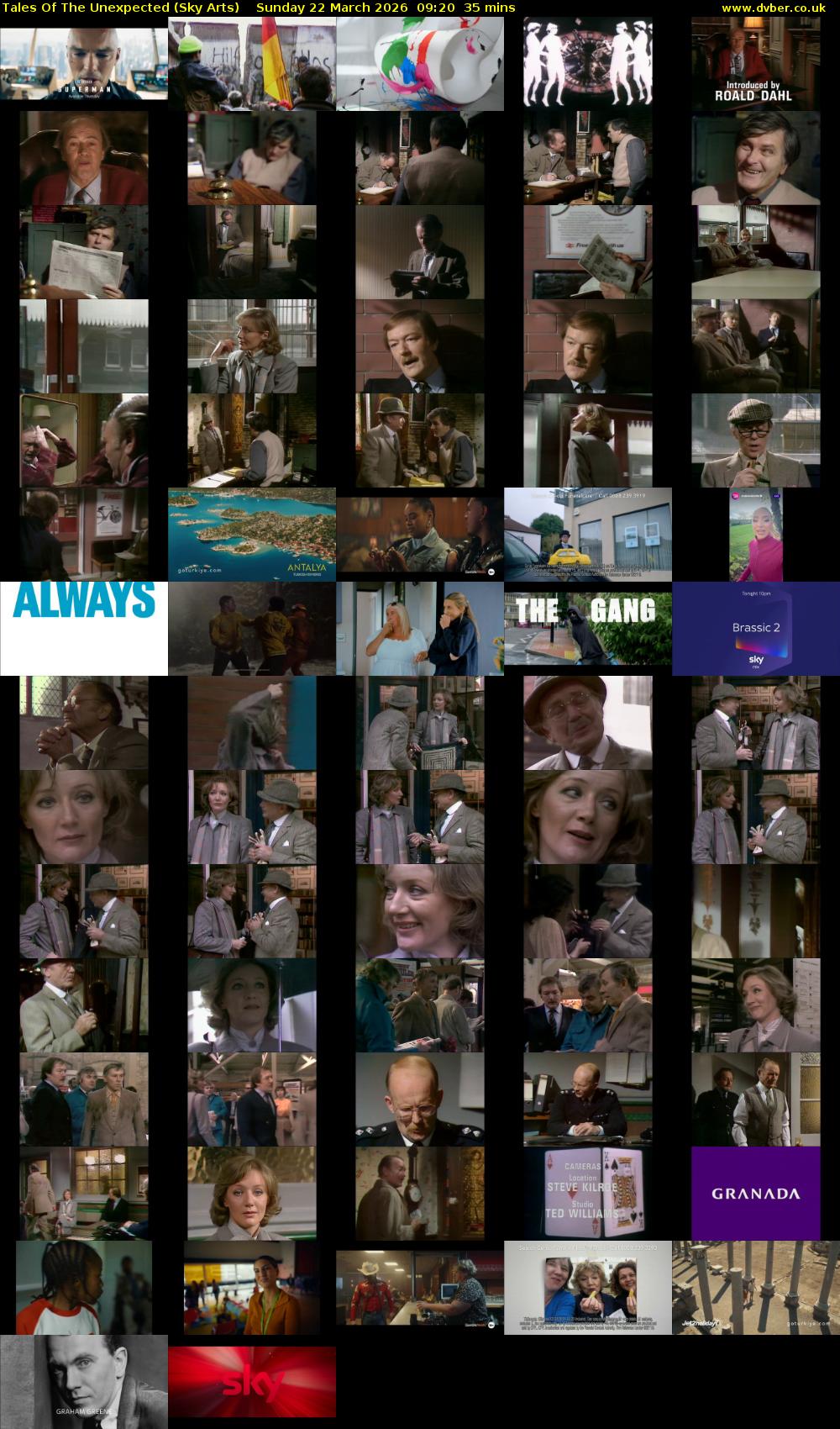Tales Of The Unexpected (Sky Arts) Sunday 22 March 2026 09:20 - 09:55