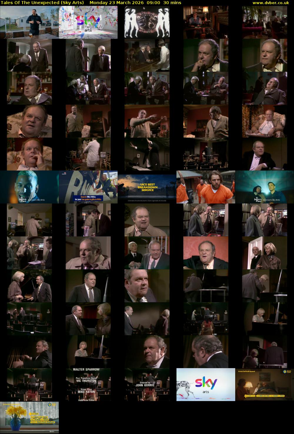 Tales Of The Unexpected (Sky Arts) Monday 23 March 2026 09:00 - 09:30