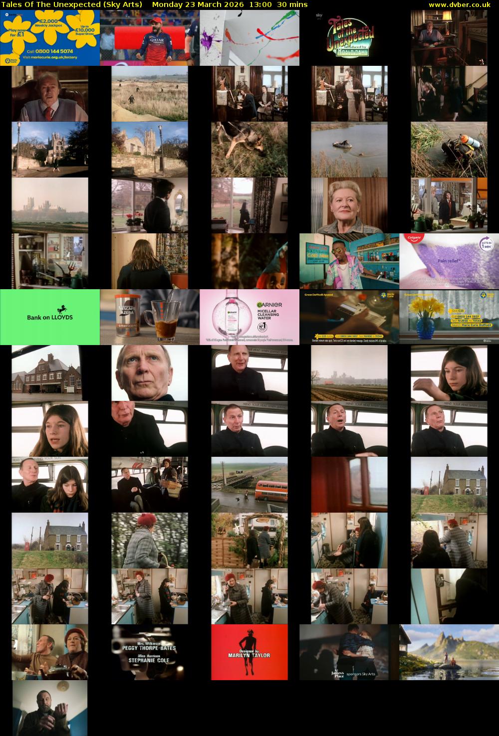 Tales Of The Unexpected (Sky Arts) Monday 23 March 2026 13:00 - 13:30