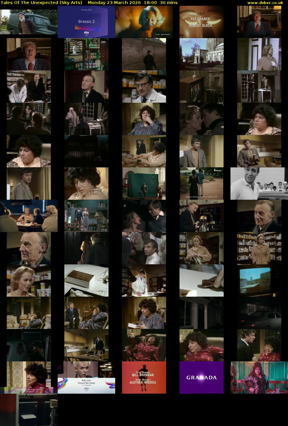 Tales Of The Unexpected (Sky Arts) Monday 23 March 2026 18:00 - 18:30