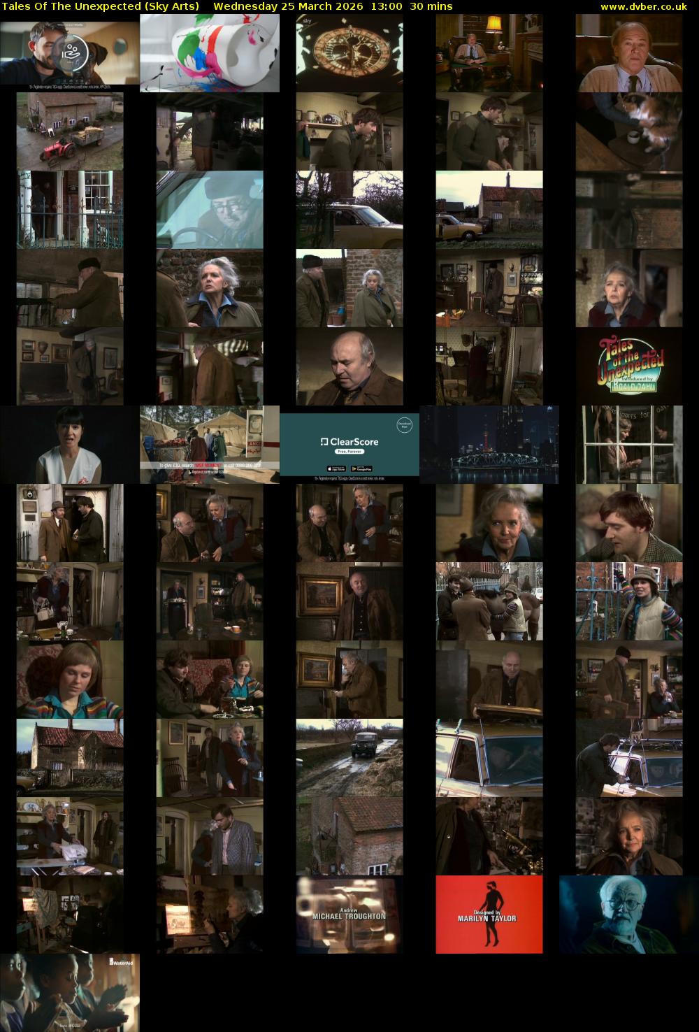 Tales Of The Unexpected (Sky Arts) Wednesday 25 March 2026 13:00 - 13:30