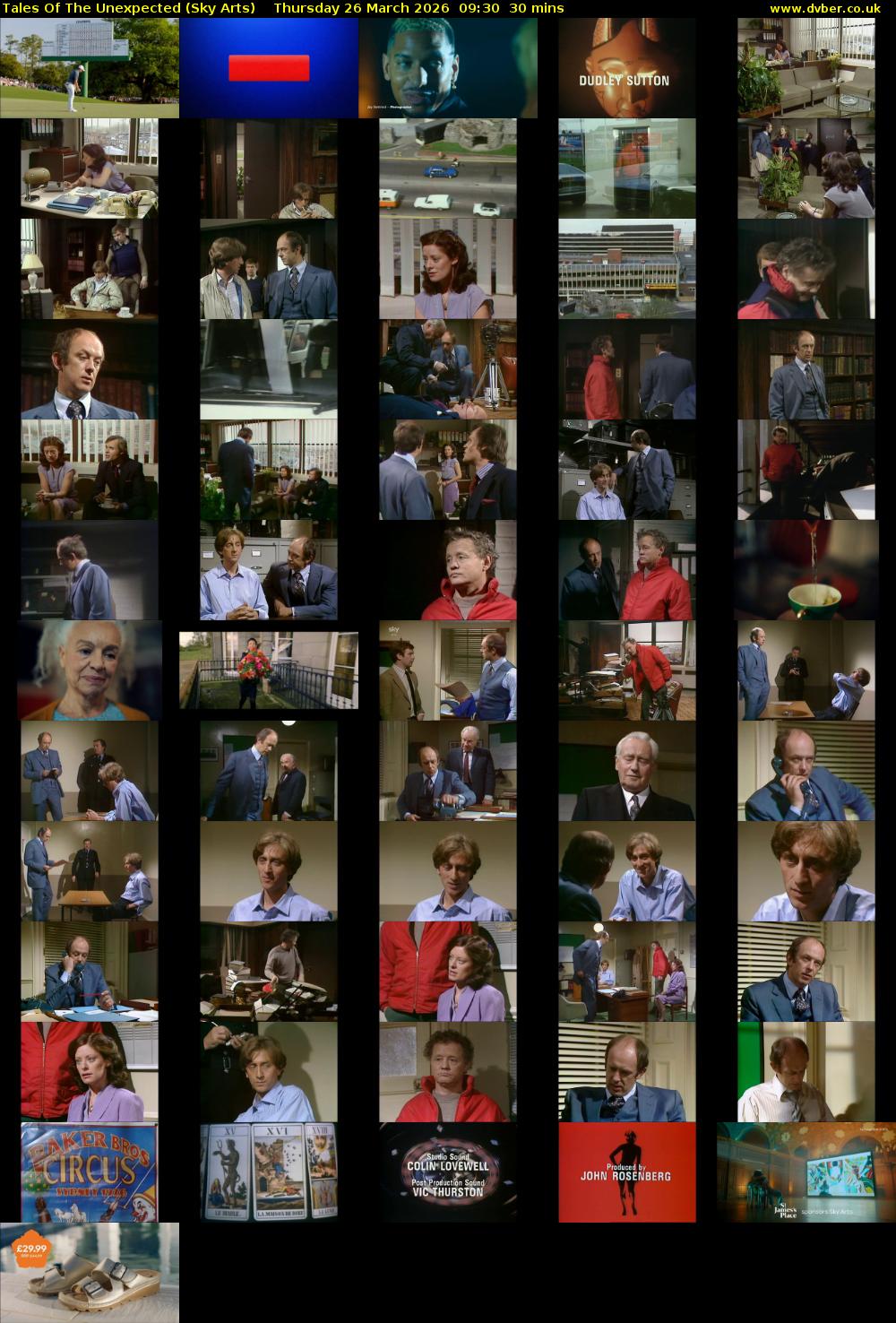 Tales Of The Unexpected (Sky Arts) Thursday 26 March 2026 09:30 - 10:00