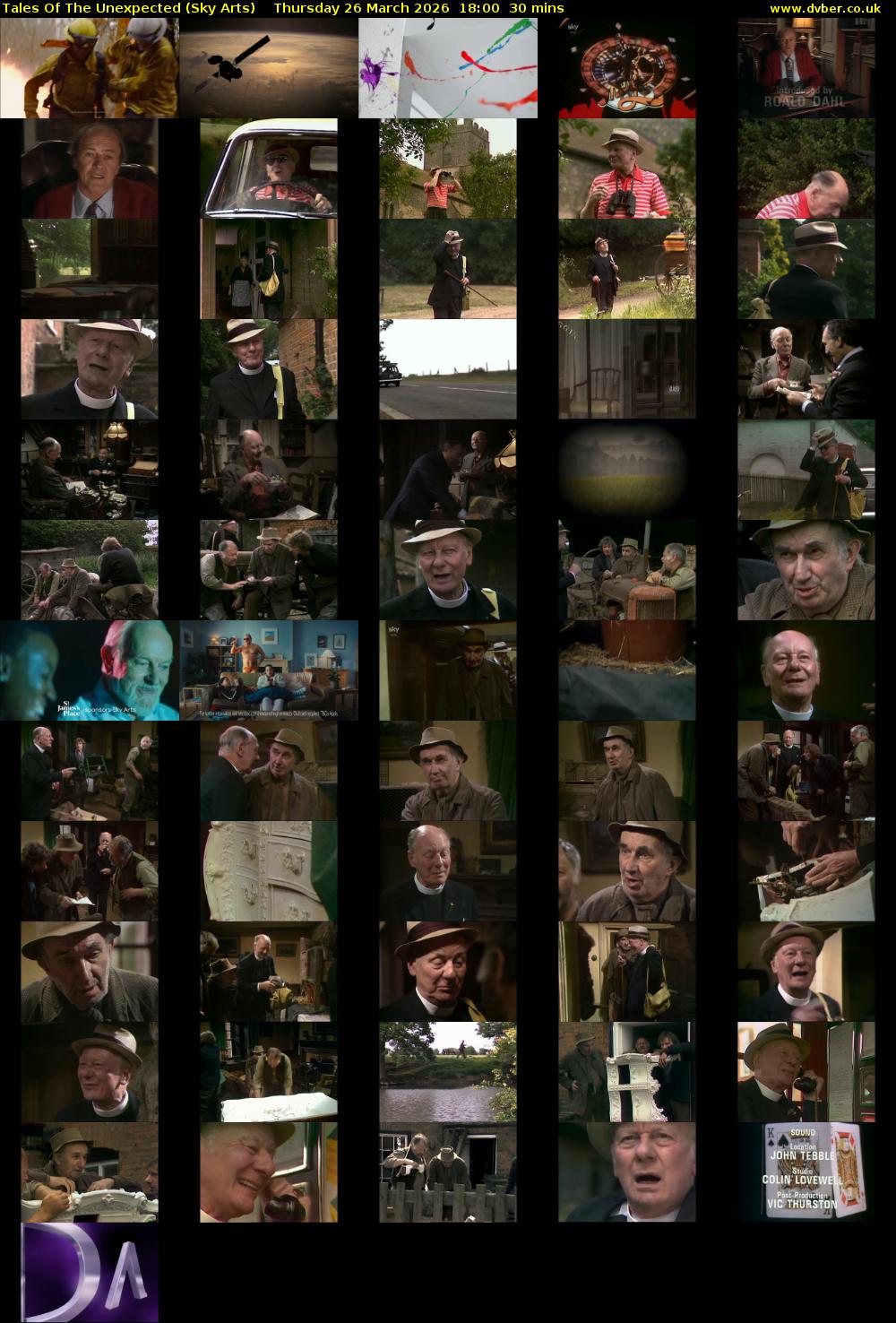 Tales Of The Unexpected (Sky Arts) Thursday 26 March 2026 18:00 - 18:30