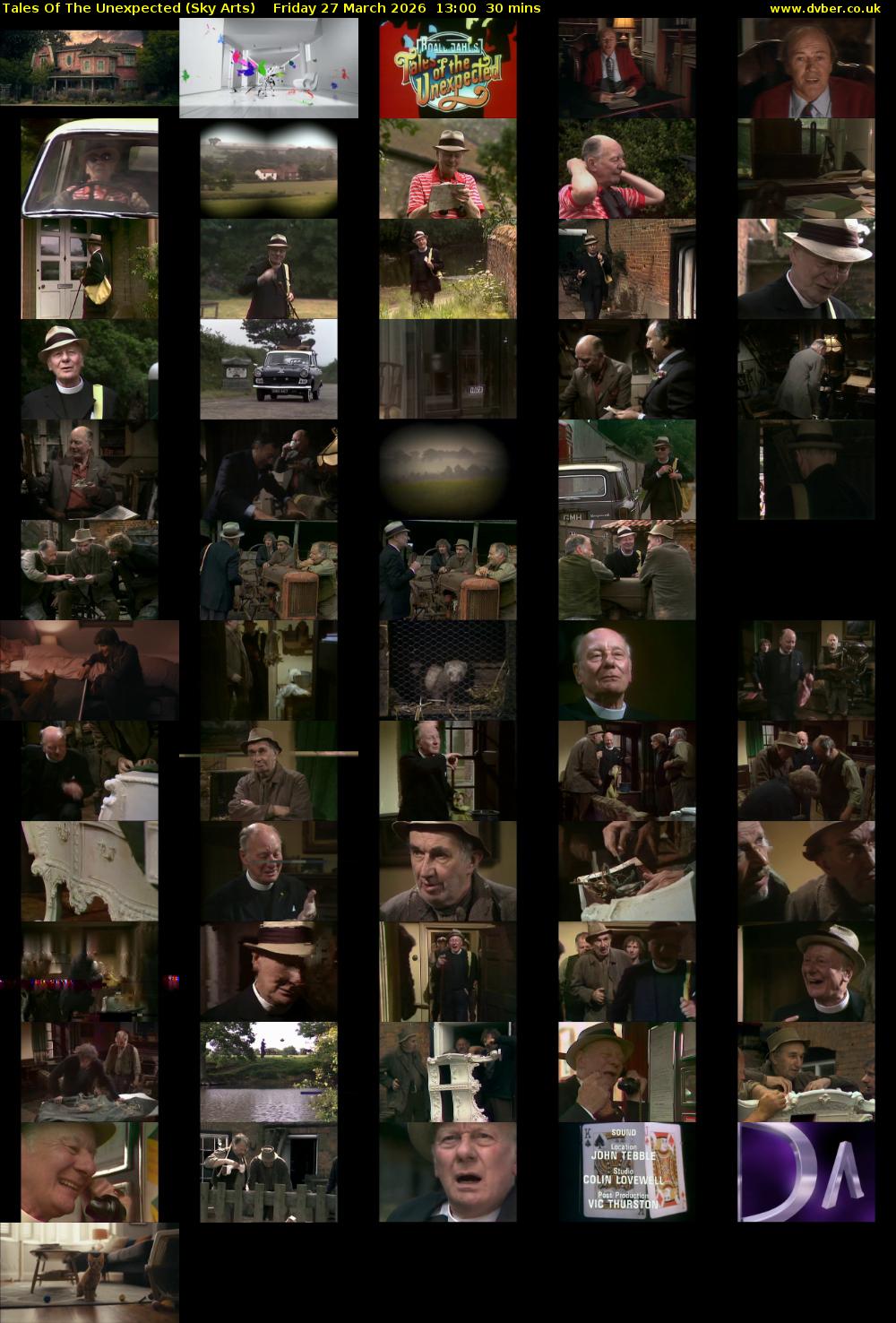 Tales Of The Unexpected (Sky Arts) Friday 27 March 2026 13:00 - 13:30