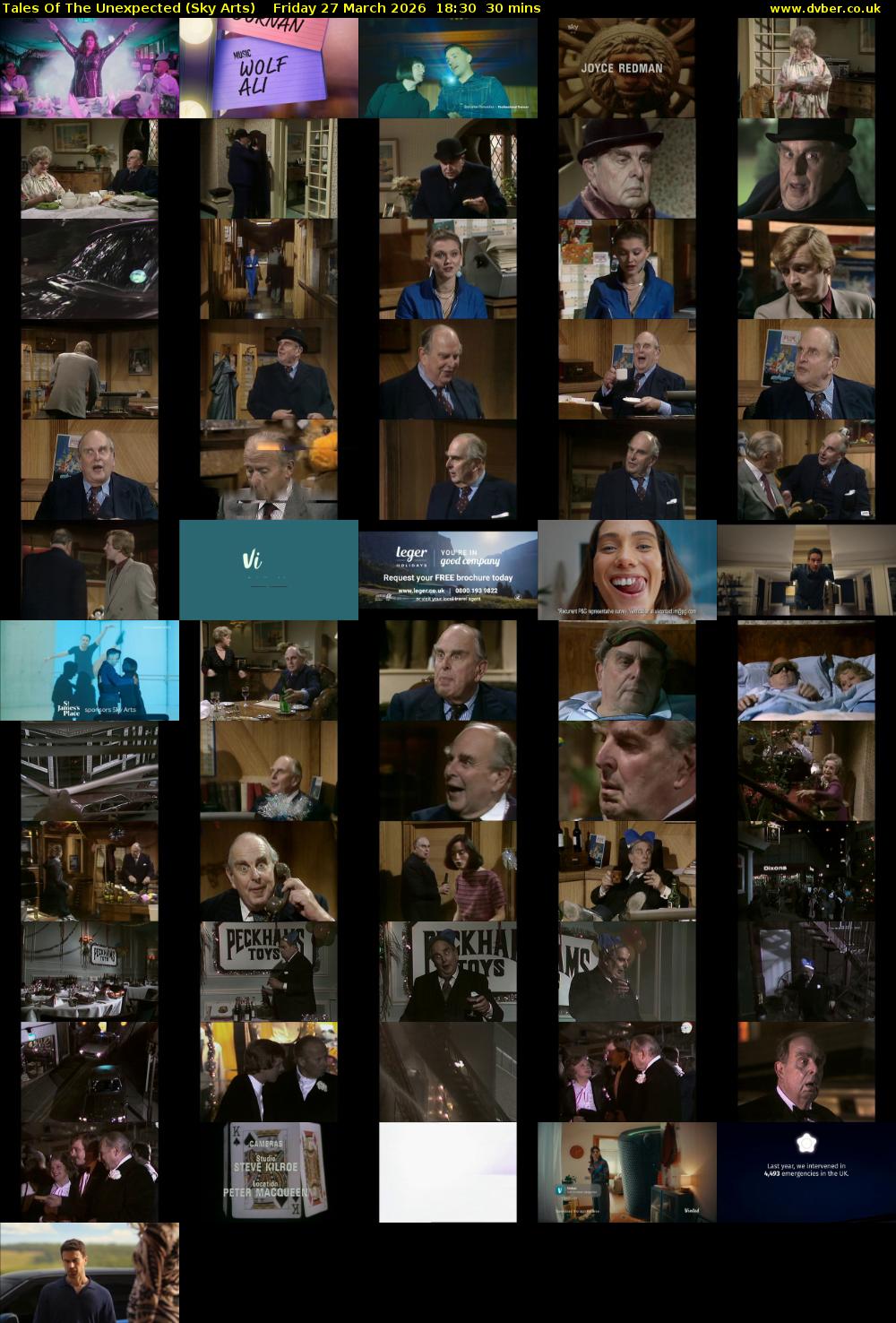 Tales Of The Unexpected (Sky Arts) Friday 27 March 2026 18:30 - 19:00