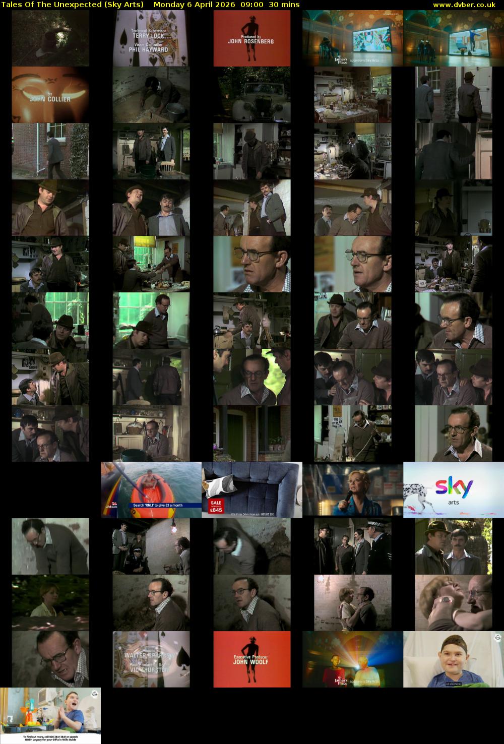 Tales Of The Unexpected (Sky Arts) Monday 6 April 2026 09:00 - 09:30