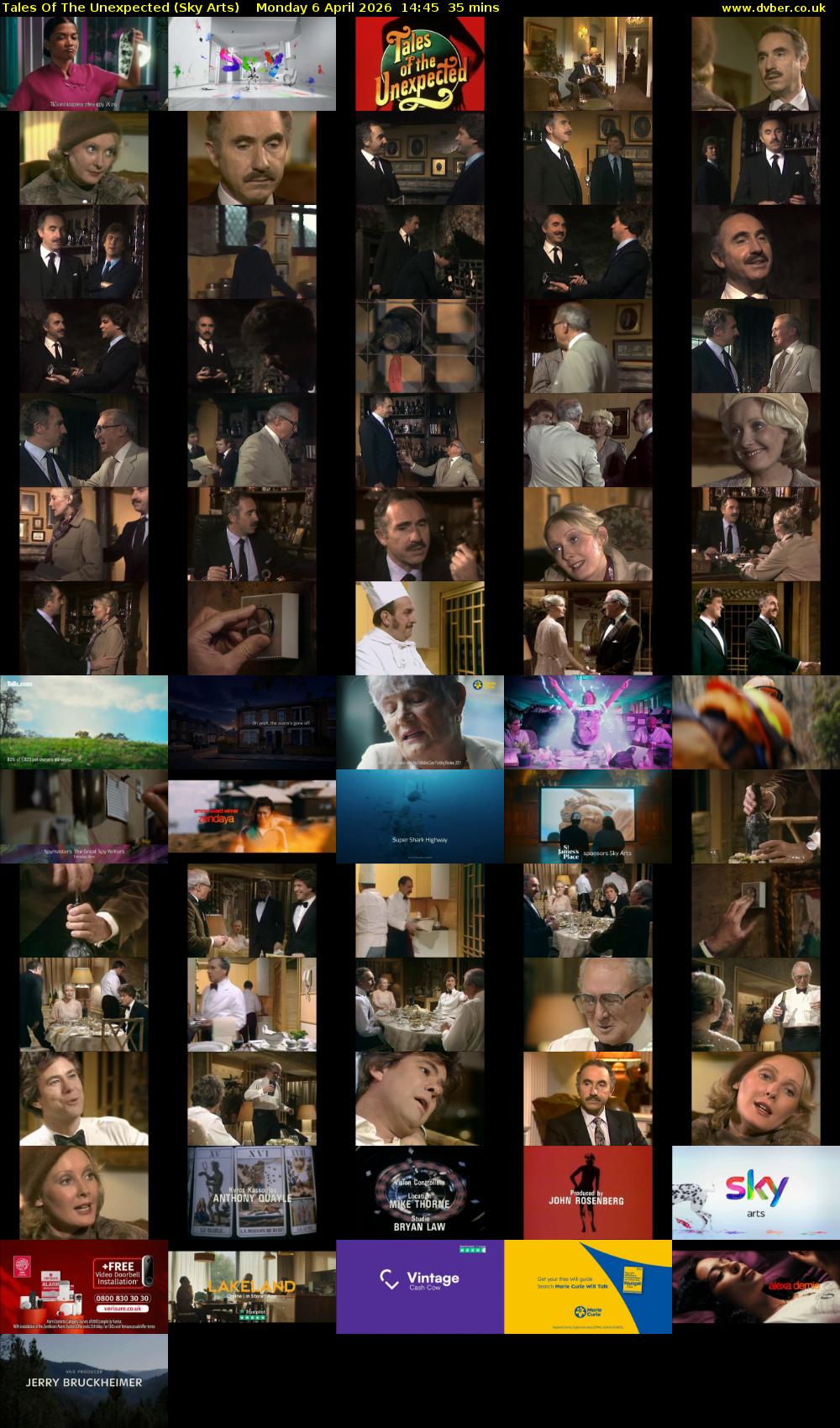 Tales Of The Unexpected (Sky Arts) Monday 6 April 2026 14:45 - 15:20