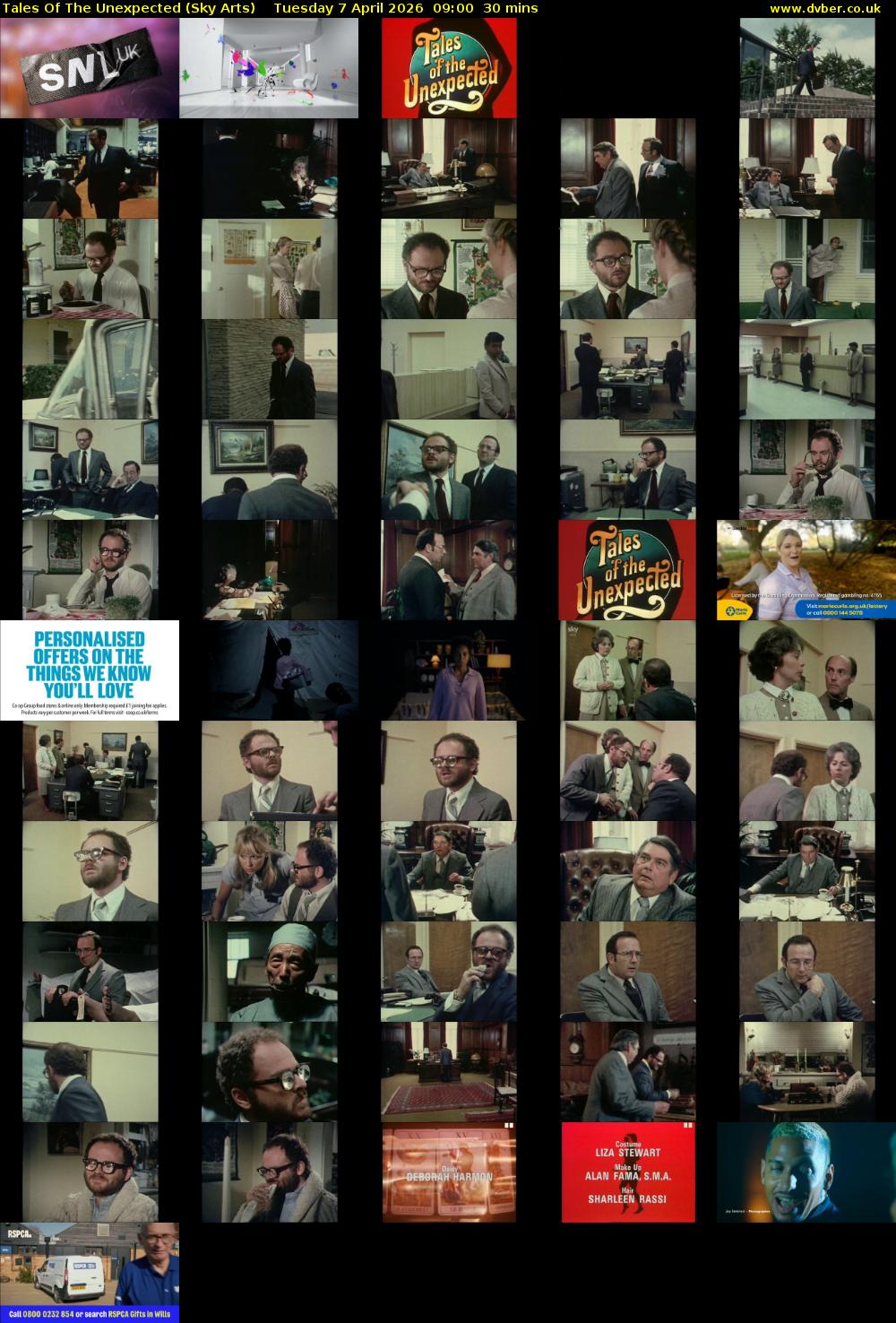 Tales Of The Unexpected (Sky Arts) Tuesday 7 April 2026 09:00 - 09:30