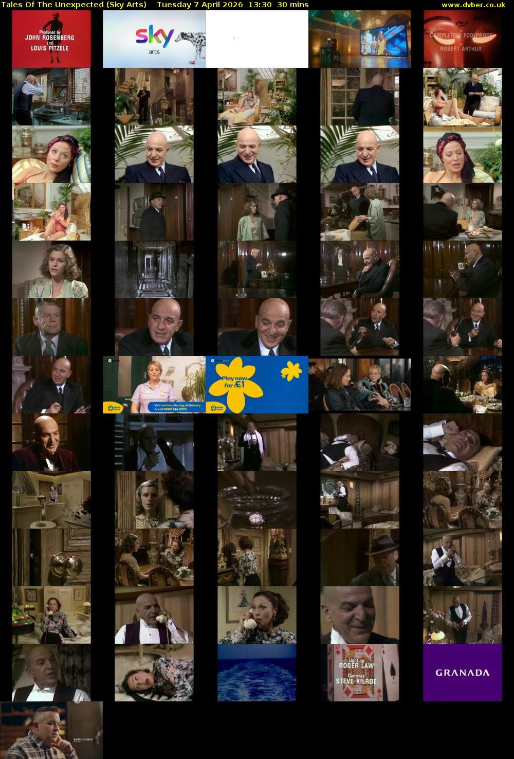 Tales Of The Unexpected (Sky Arts) Tuesday 7 April 2026 13:30 - 14:00