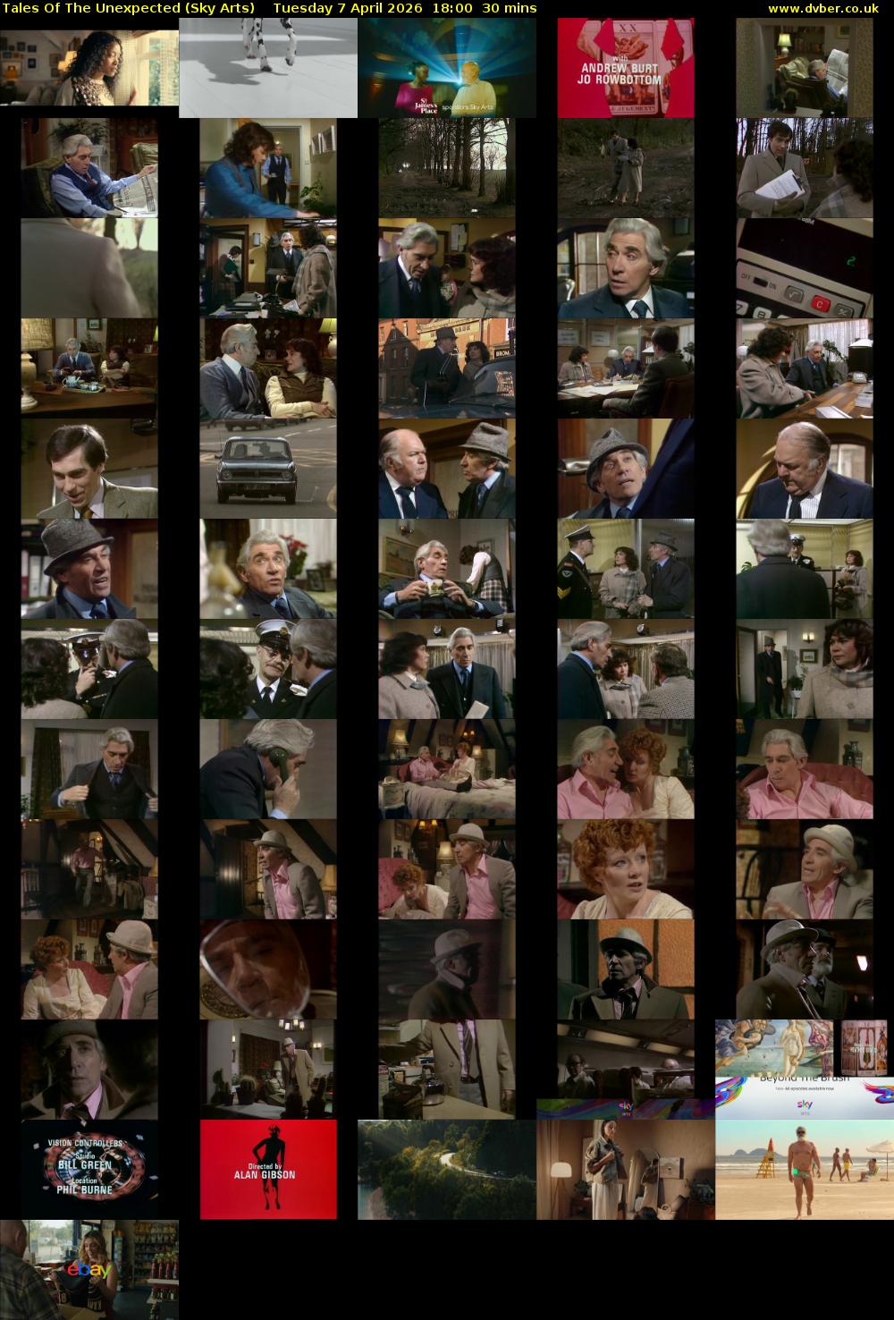 Tales Of The Unexpected (Sky Arts) Tuesday 7 April 2026 18:00 - 18:30