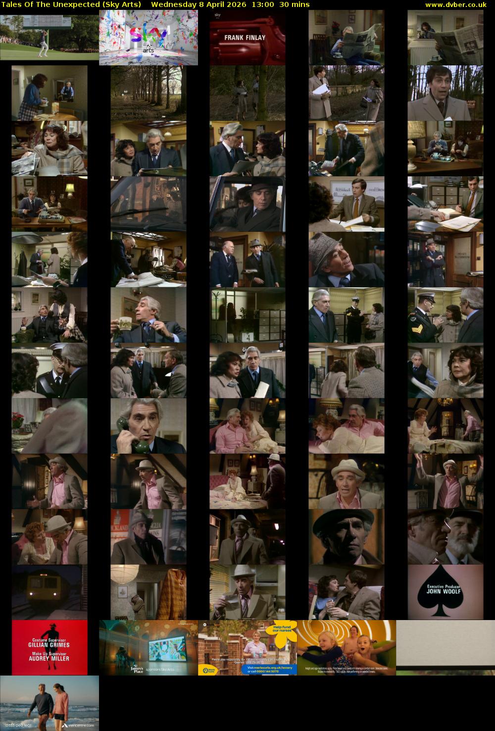 Tales Of The Unexpected (Sky Arts) Wednesday 8 April 2026 13:00 - 13:30