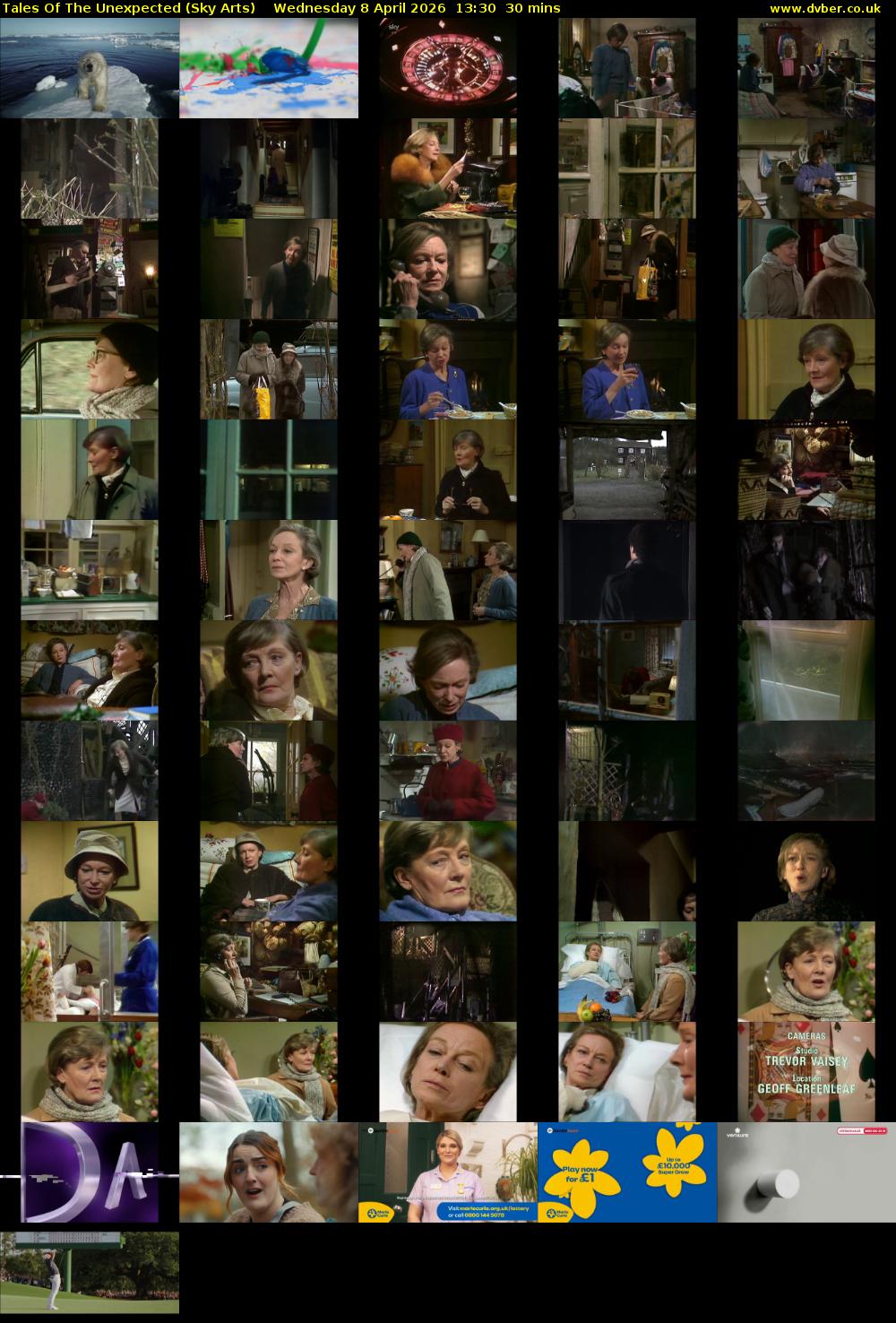 Tales Of The Unexpected (Sky Arts) Wednesday 8 April 2026 13:30 - 14:00