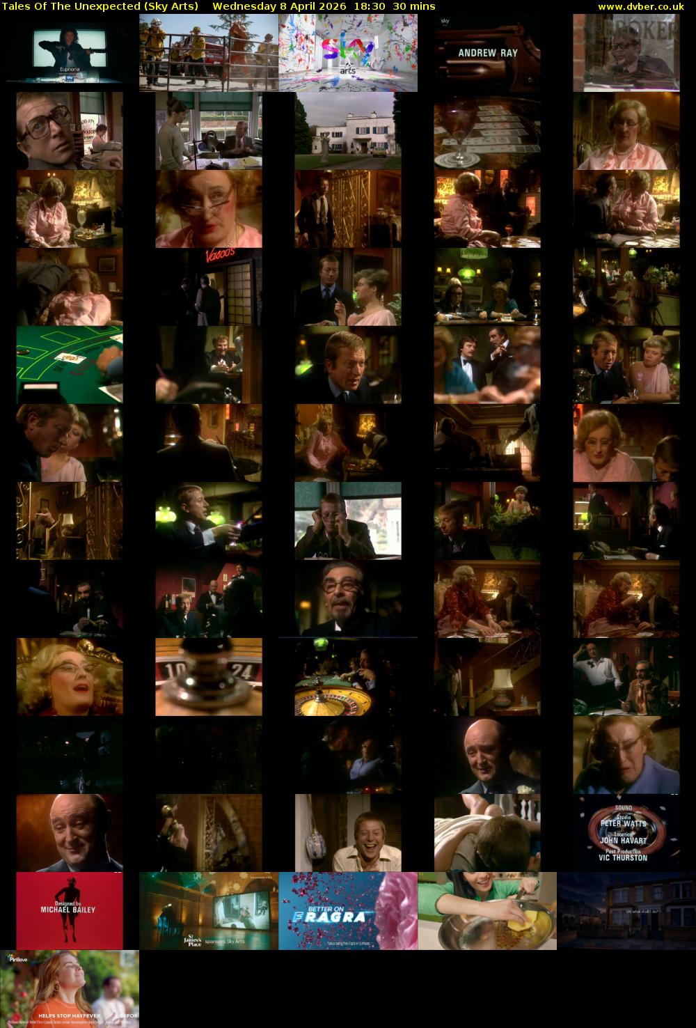 Tales Of The Unexpected (Sky Arts) Wednesday 8 April 2026 18:30 - 19:00