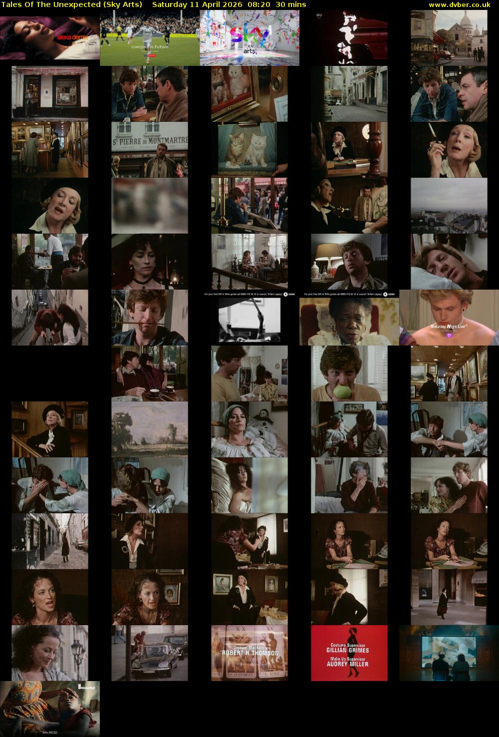 Tales Of The Unexpected (Sky Arts) Saturday 11 April 2026 08:20 - 08:50