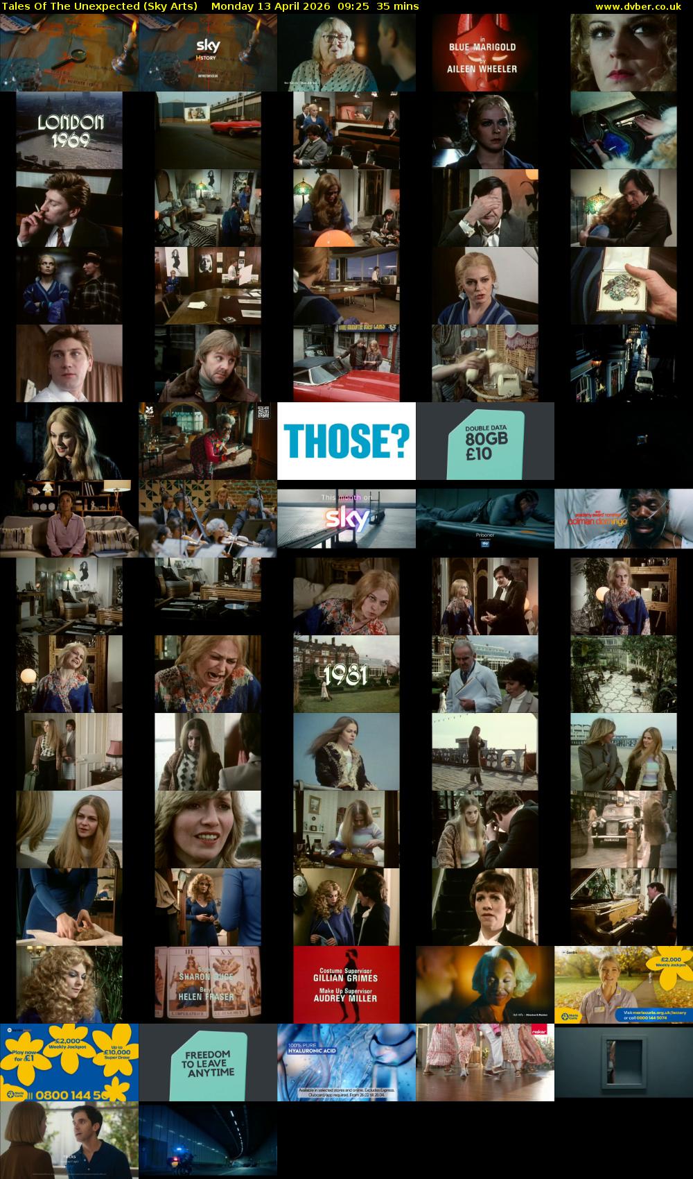 Tales Of The Unexpected (Sky Arts) Monday 13 April 2026 09:25 - 10:00