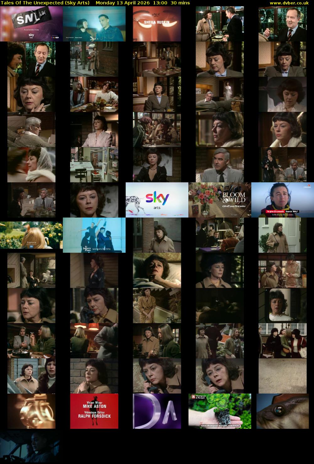 Tales Of The Unexpected (Sky Arts) Monday 13 April 2026 13:00 - 13:30