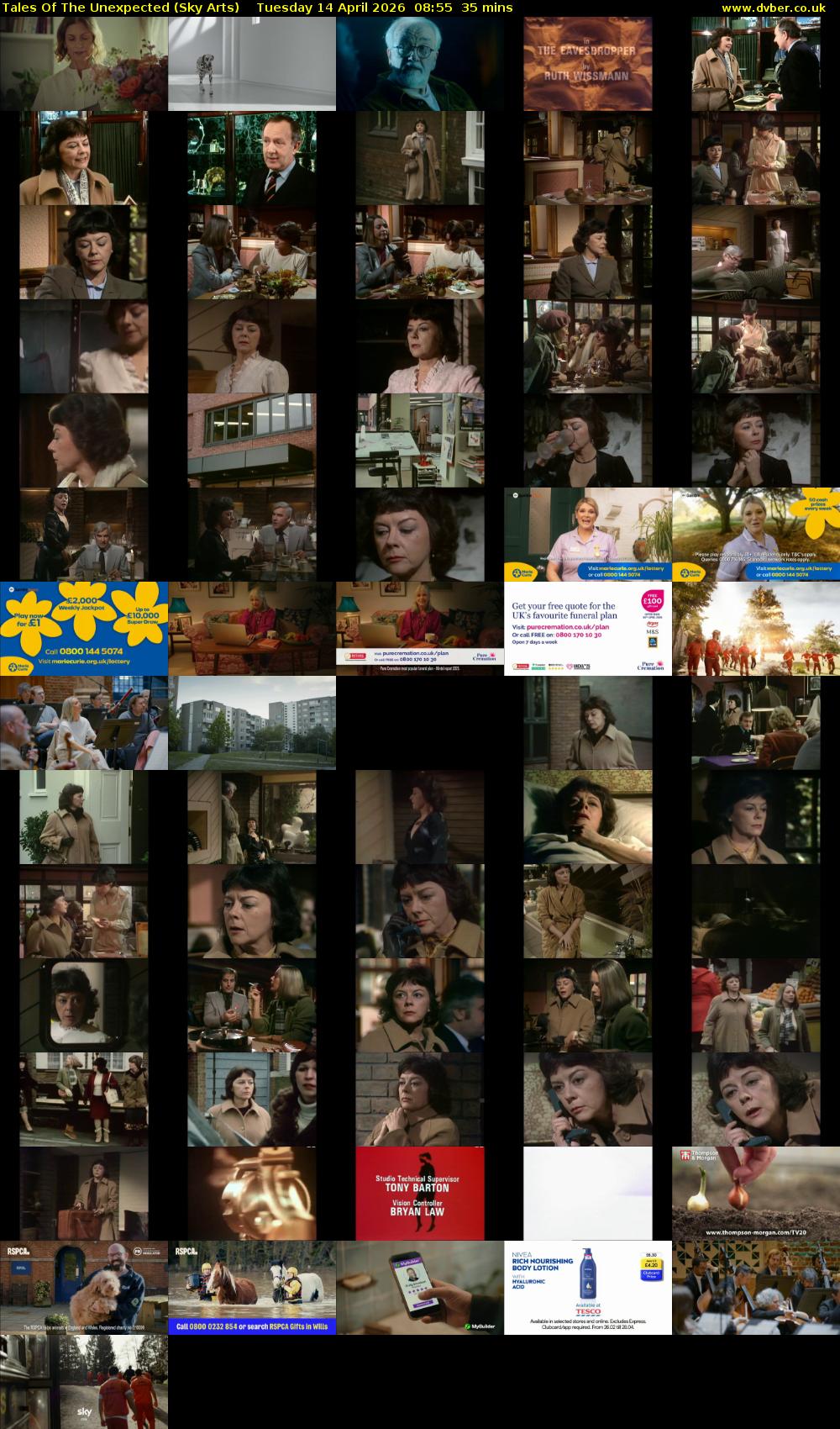 Tales Of The Unexpected (Sky Arts) Tuesday 14 April 2026 08:55 - 09:30