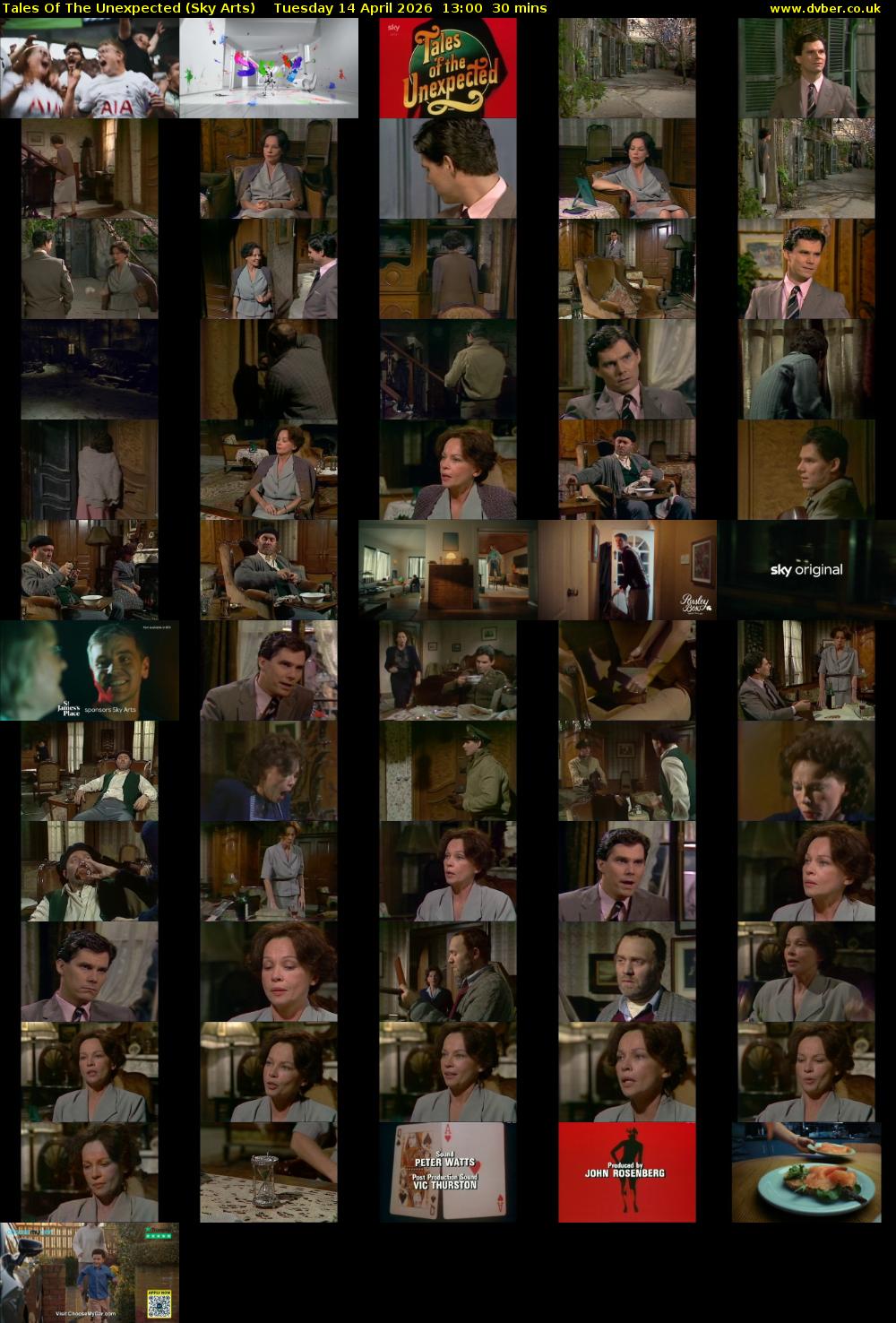 Tales Of The Unexpected (Sky Arts) Tuesday 14 April 2026 13:00 - 13:30