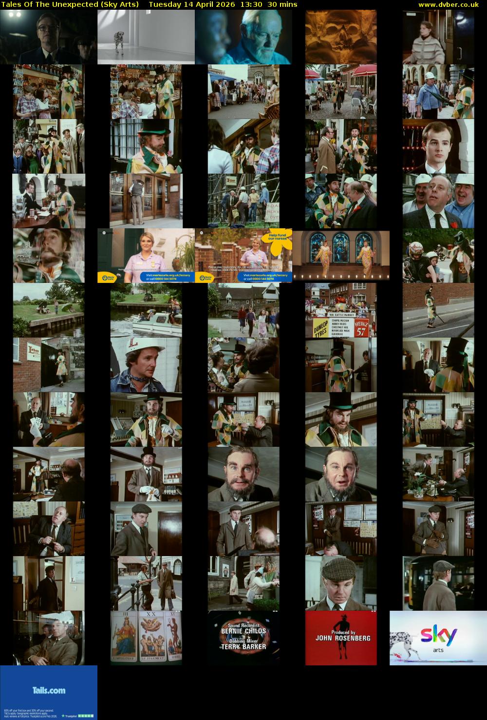 Tales Of The Unexpected (Sky Arts) Tuesday 14 April 2026 13:30 - 14:00