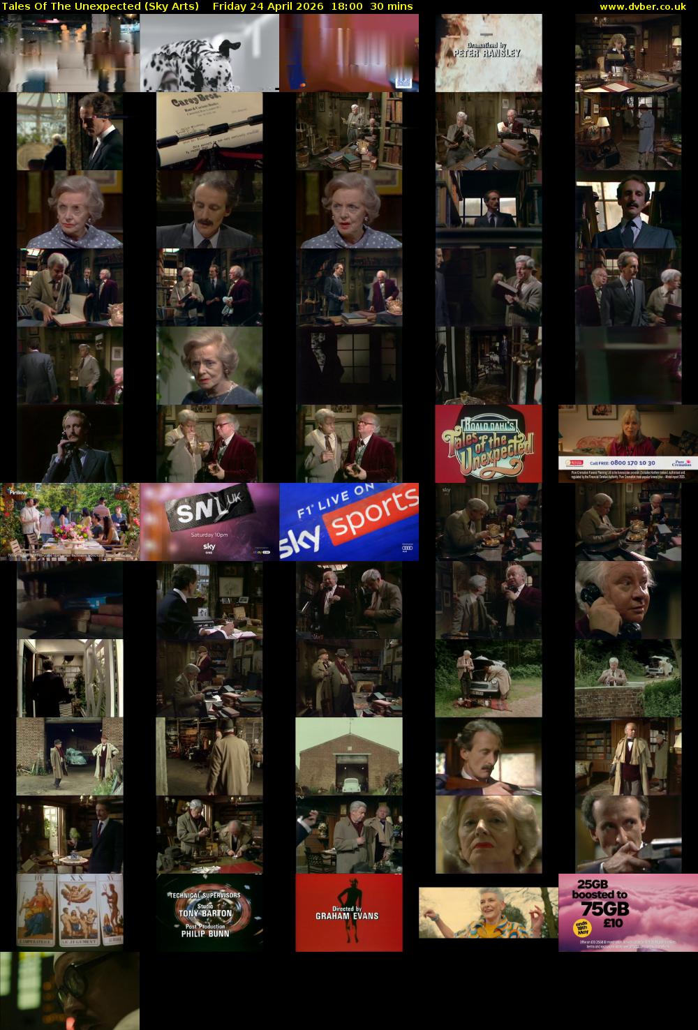 Tales Of The Unexpected (Sky Arts) Friday 24 April 2026 18:00 - 18:30