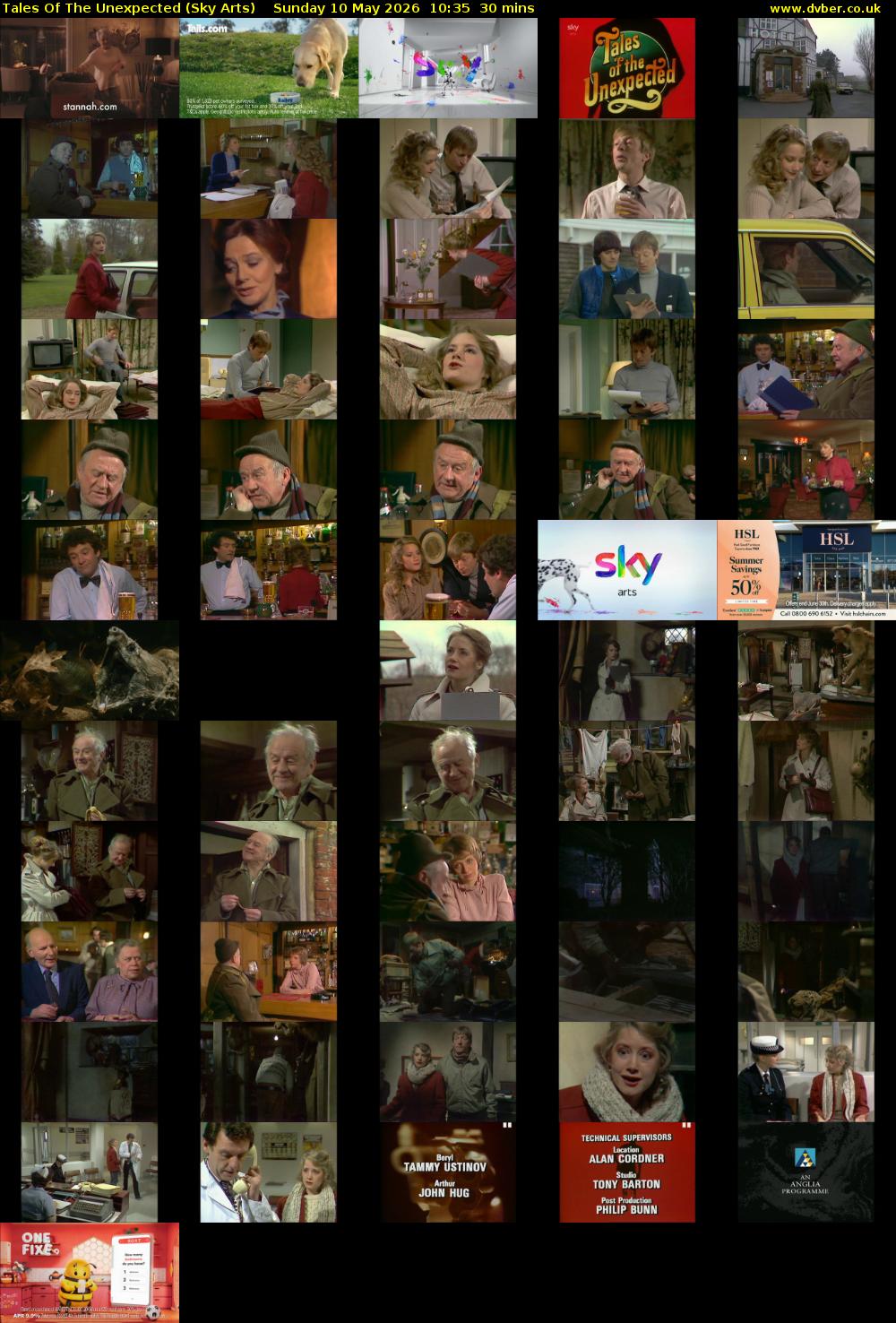 Tales Of The Unexpected (Sky Arts) Sunday 10 May 2026 10:35 - 11:05