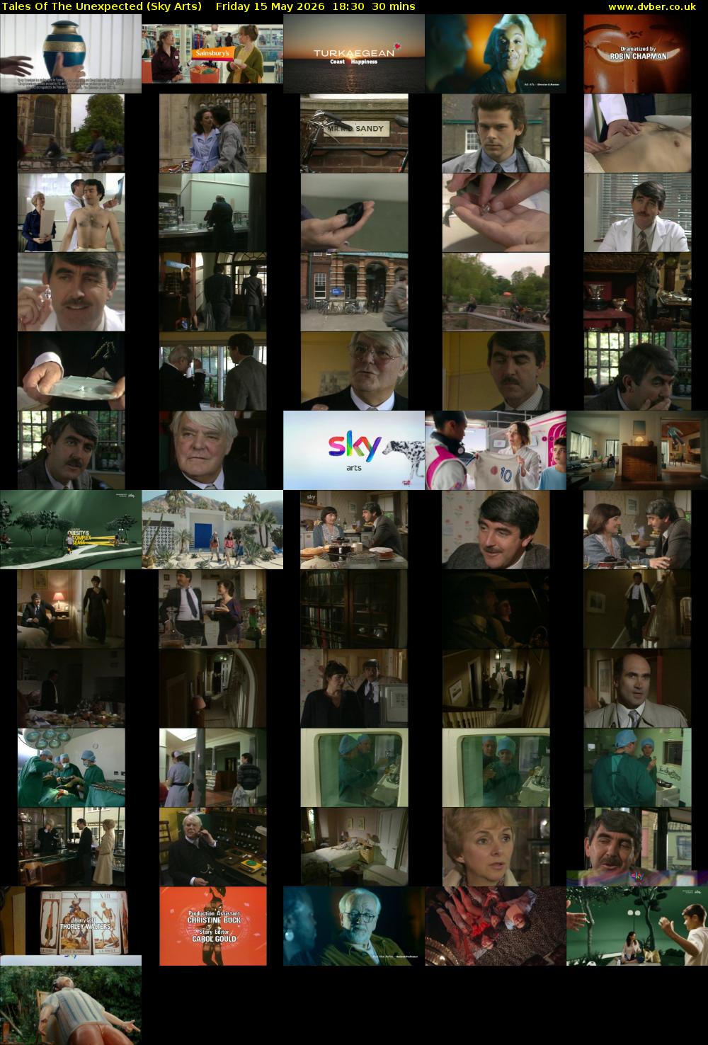 Tales Of The Unexpected (Sky Arts) Friday 15 May 2026 18:30 - 19:00