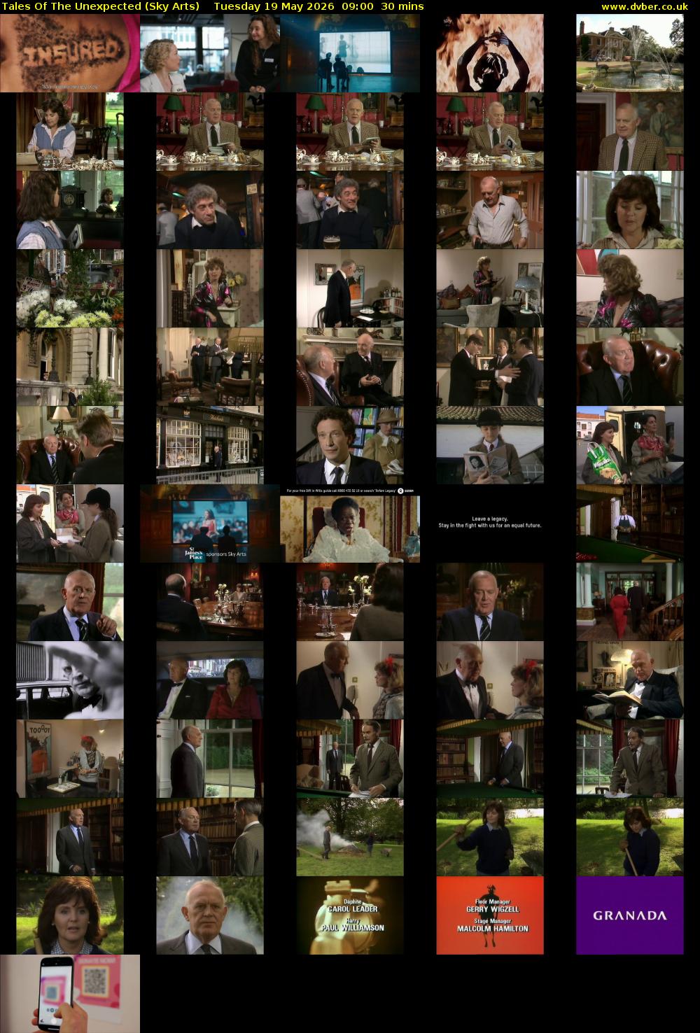 Tales Of The Unexpected (Sky Arts) Tuesday 19 May 2026 09:00 - 09:30