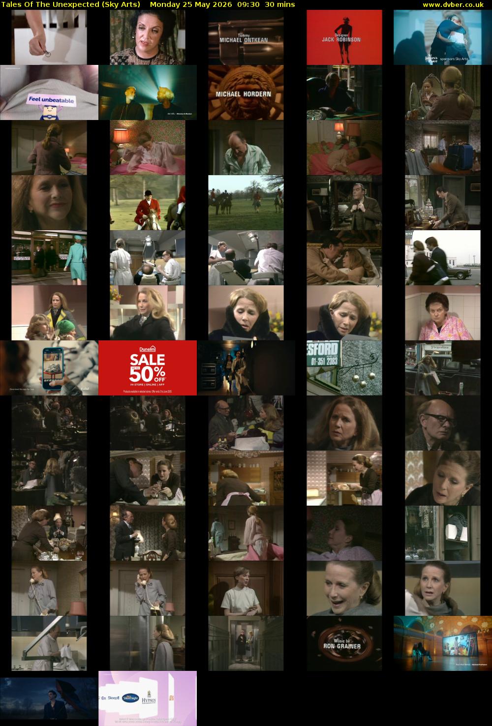 Tales Of The Unexpected (Sky Arts) Monday 25 May 2026 09:30 - 10:00