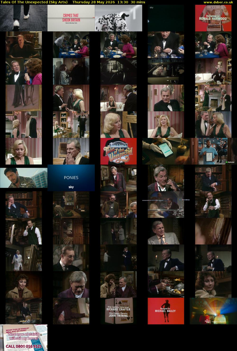 Tales Of The Unexpected (Sky Arts) Thursday 28 May 2026 13:30 - 14:00