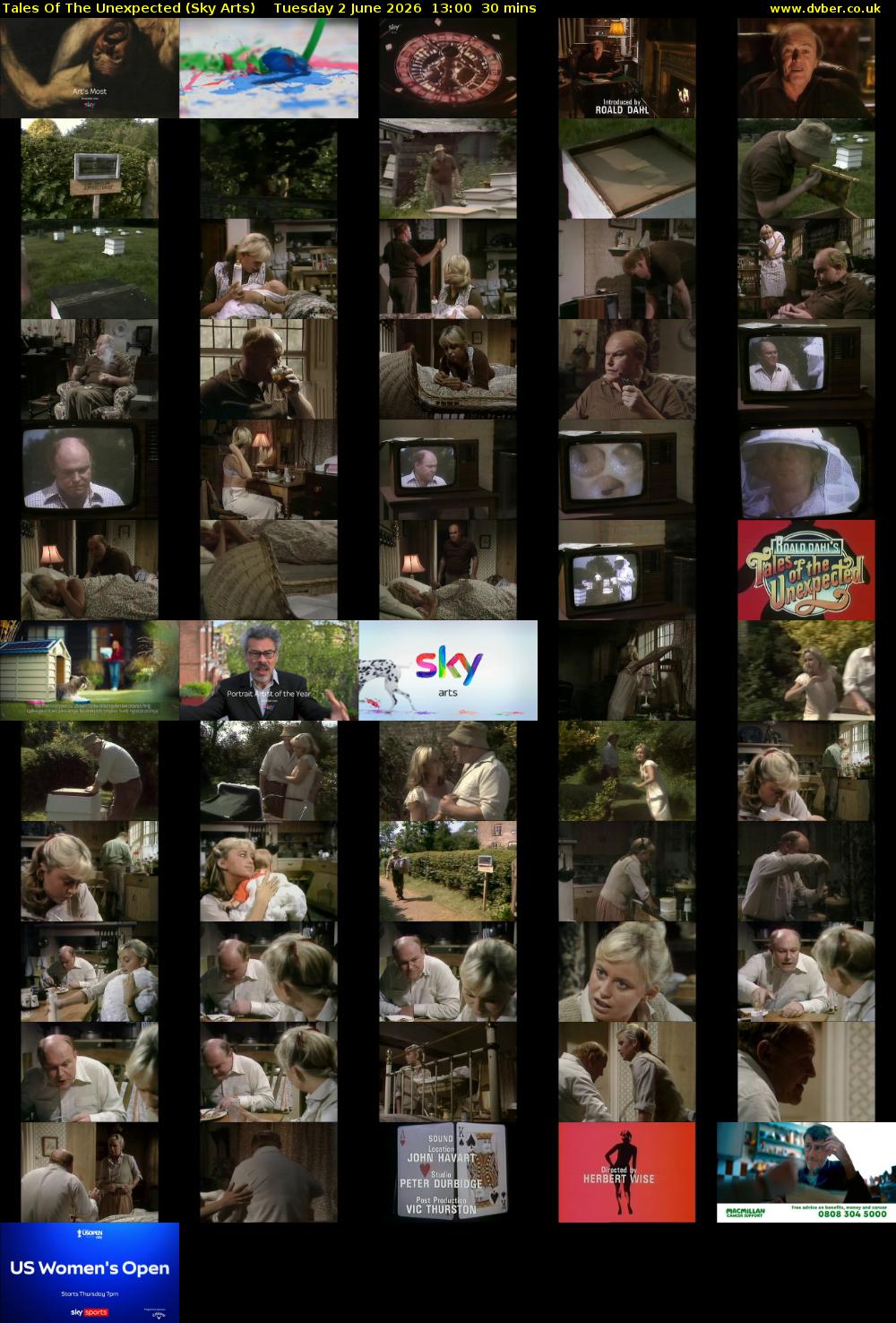 Tales Of The Unexpected (Sky Arts) Tuesday 2 June 2026 13:00 - 13:30