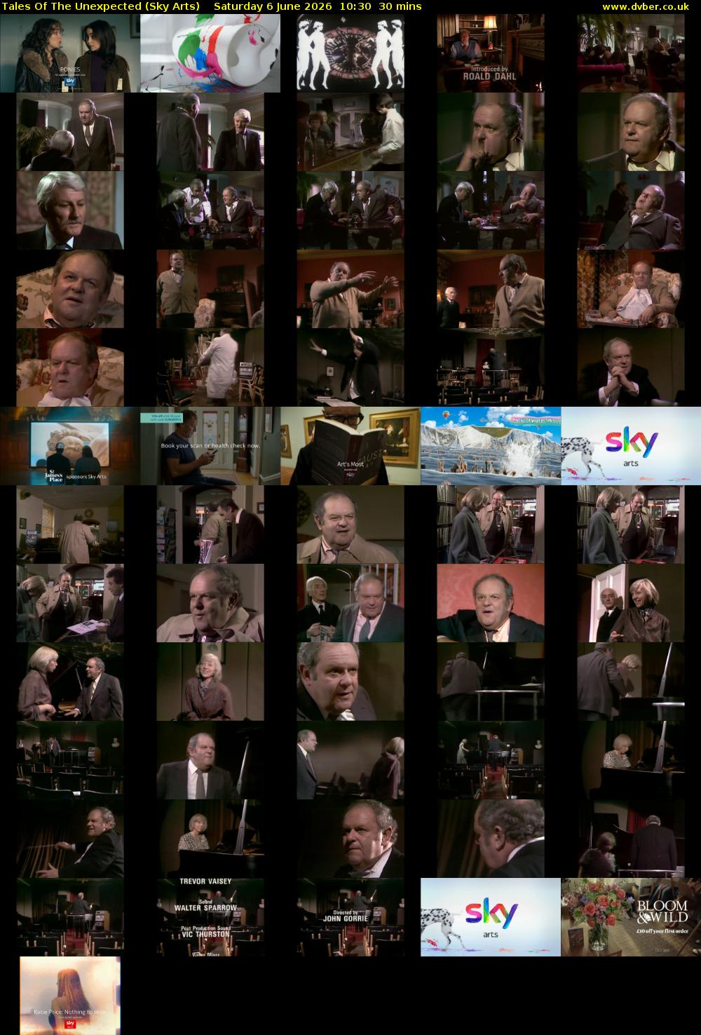 Tales Of The Unexpected (Sky Arts) Saturday 6 June 2026 10:30 - 11:00