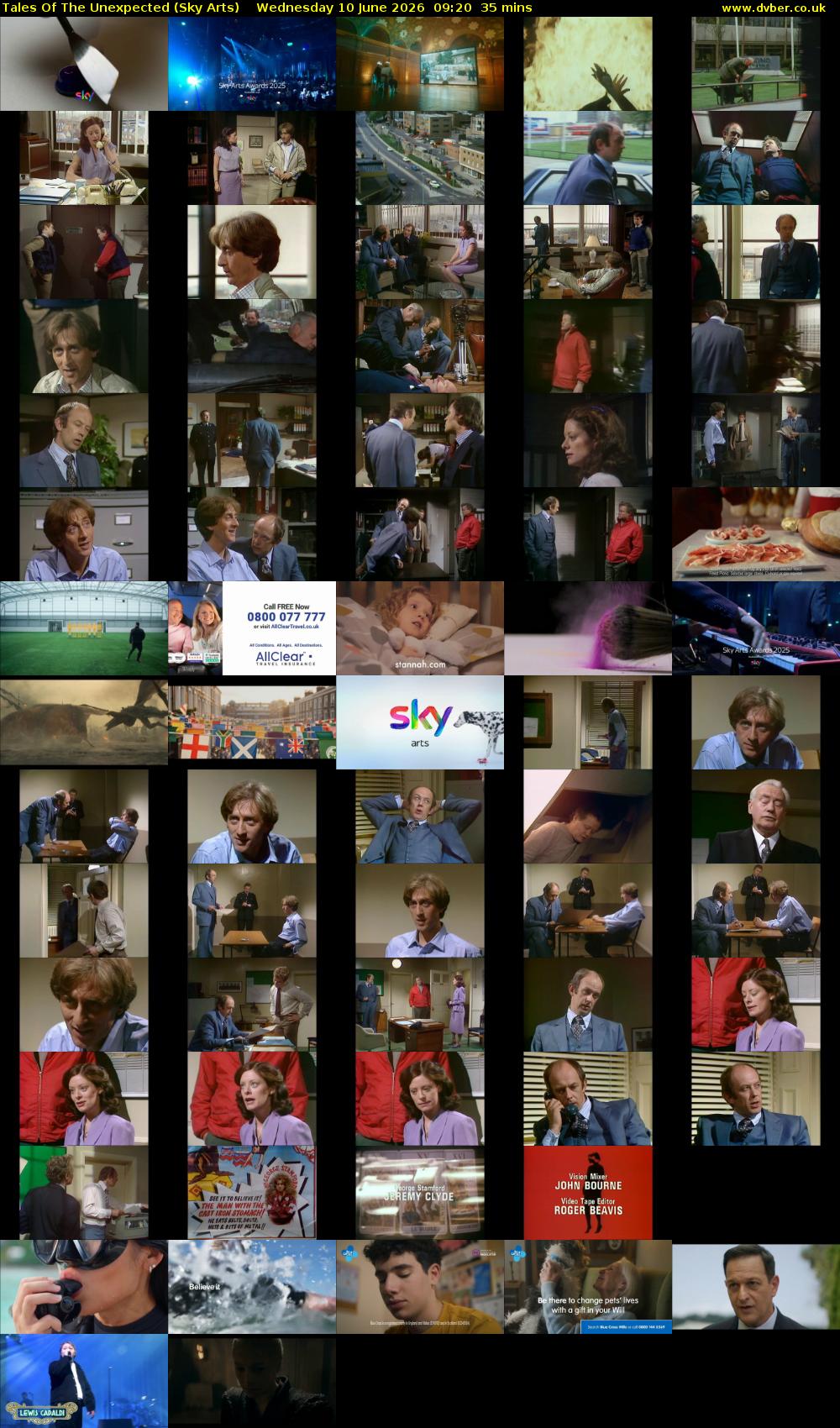 Tales Of The Unexpected (Sky Arts) Wednesday 10 June 2026 09:20 - 09:55