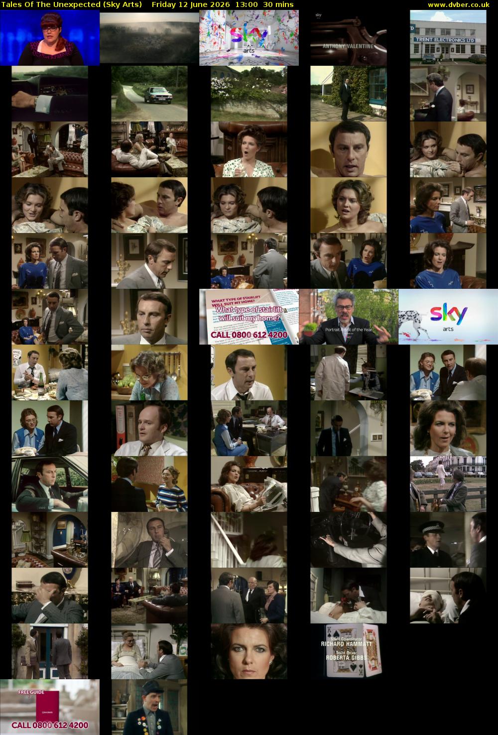 Tales Of The Unexpected (Sky Arts) Friday 12 June 2026 13:00 - 13:30
