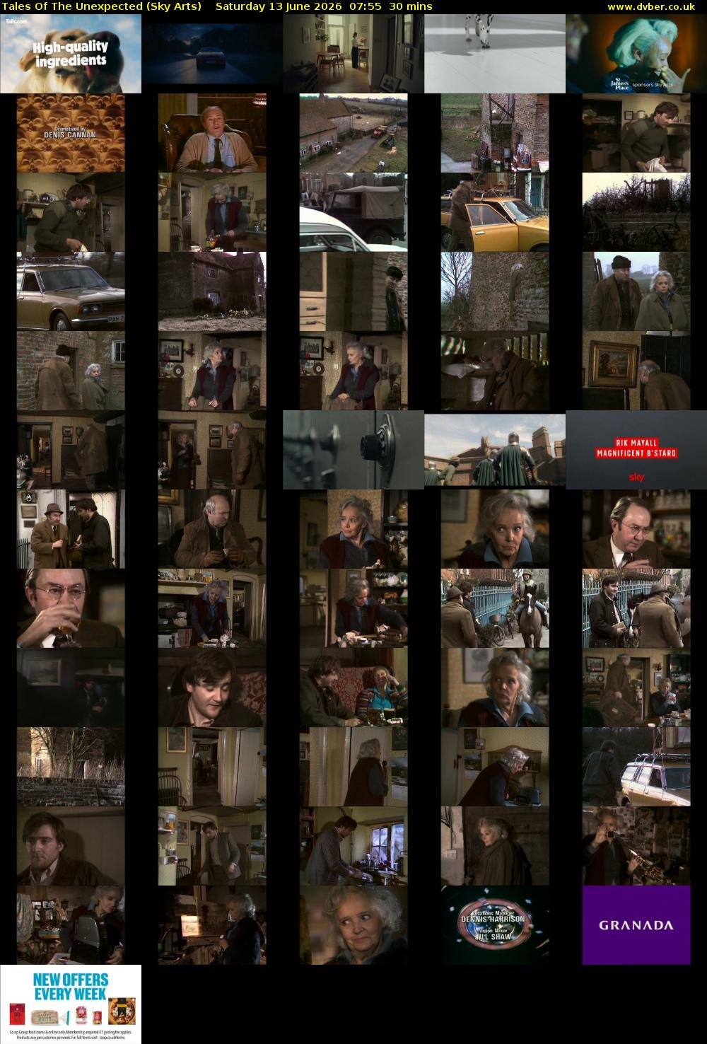 Tales Of The Unexpected (Sky Arts) Saturday 13 June 2026 07:55 - 08:25
