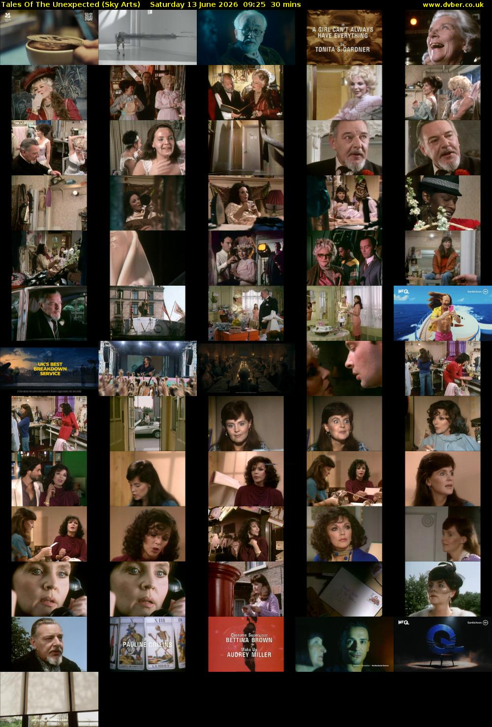 Tales Of The Unexpected (Sky Arts) Saturday 13 June 2026 09:25 - 09:55