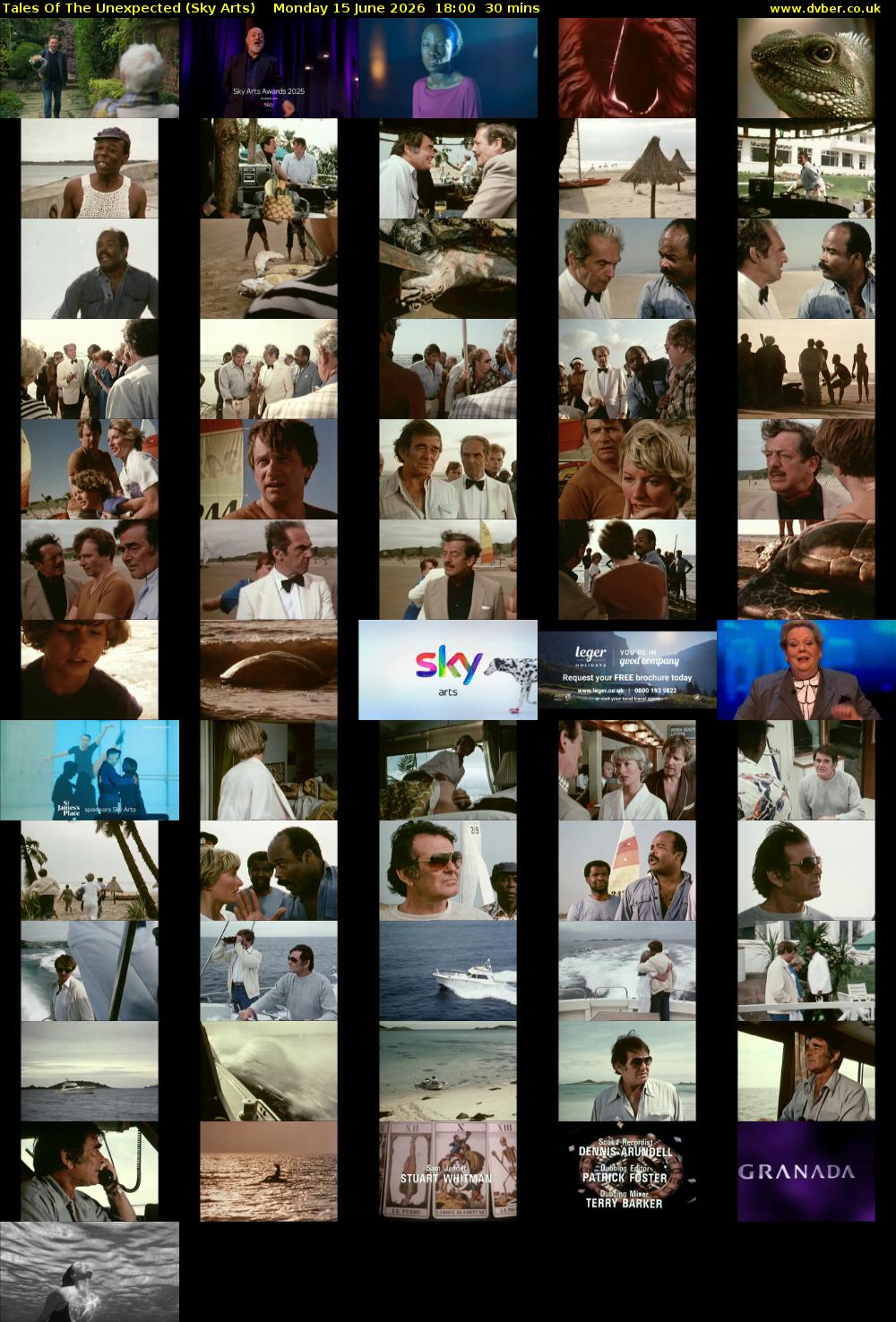 Tales Of The Unexpected (Sky Arts) Monday 15 June 2026 18:00 - 18:30