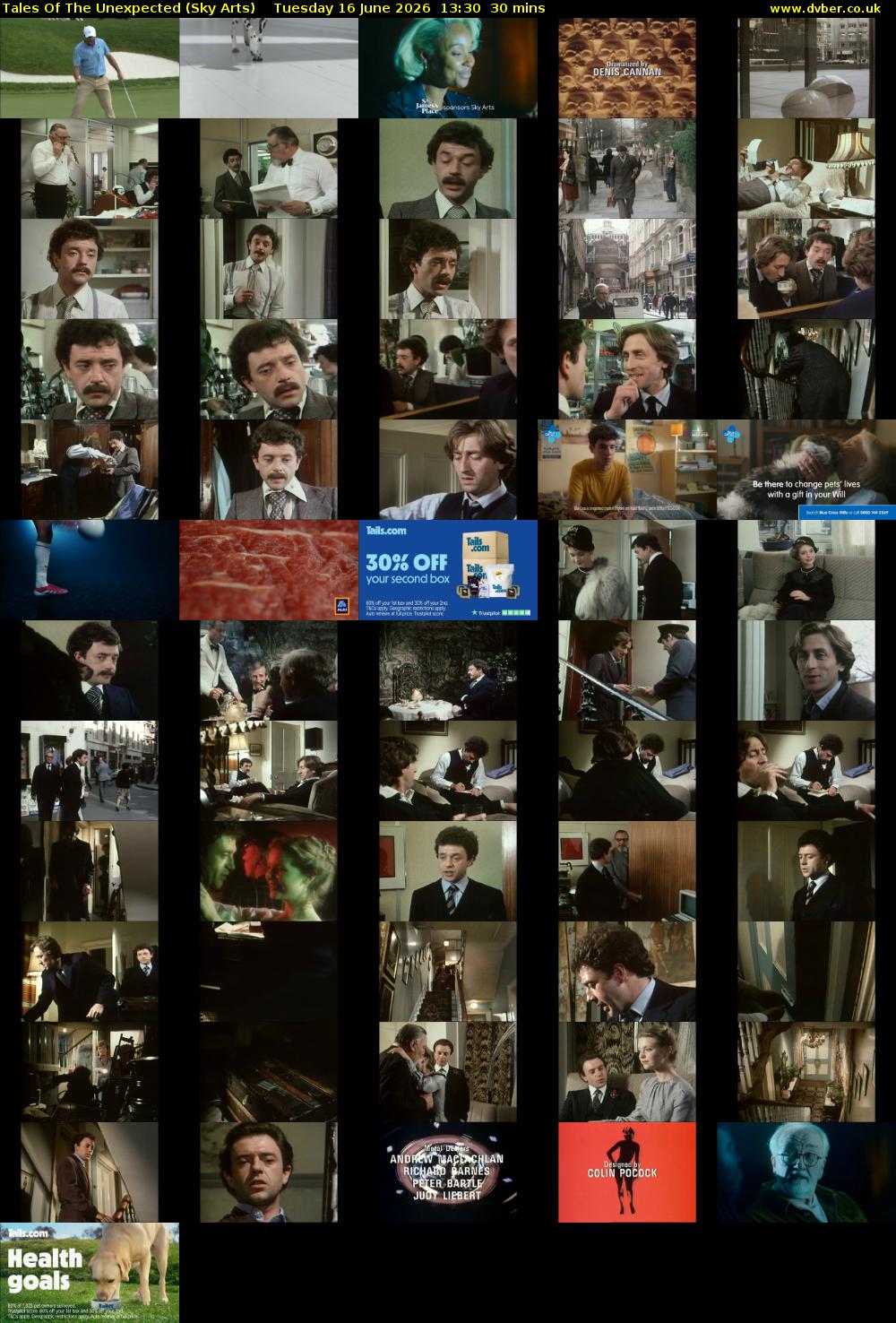 Tales Of The Unexpected (Sky Arts) Tuesday 16 June 2026 13:30 - 14:00