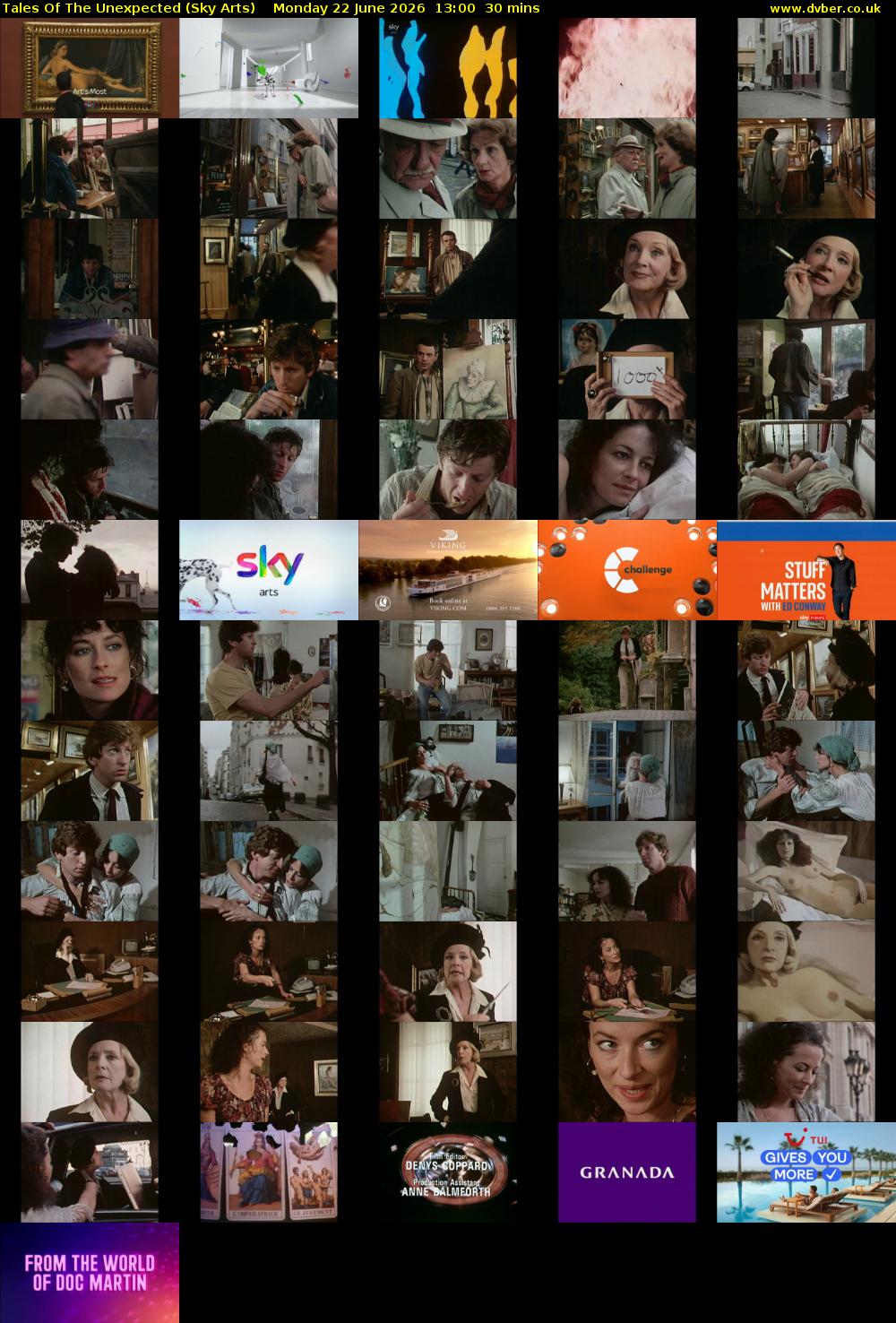 Tales Of The Unexpected (Sky Arts) Monday 22 June 2026 13:00 - 13:30