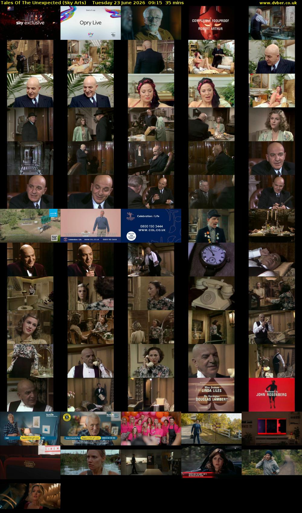 Tales Of The Unexpected (Sky Arts) Tuesday 23 June 2026 09:15 - 09:50