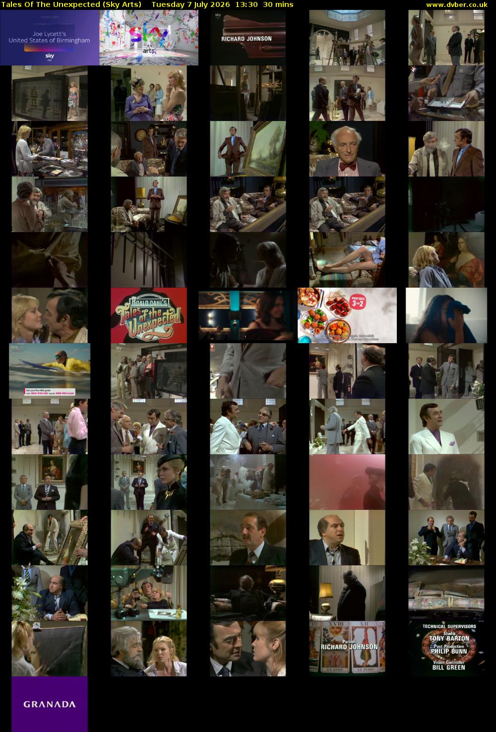 Tales Of The Unexpected (Sky Arts) Tuesday 7 July 2026 13:30 - 14:00