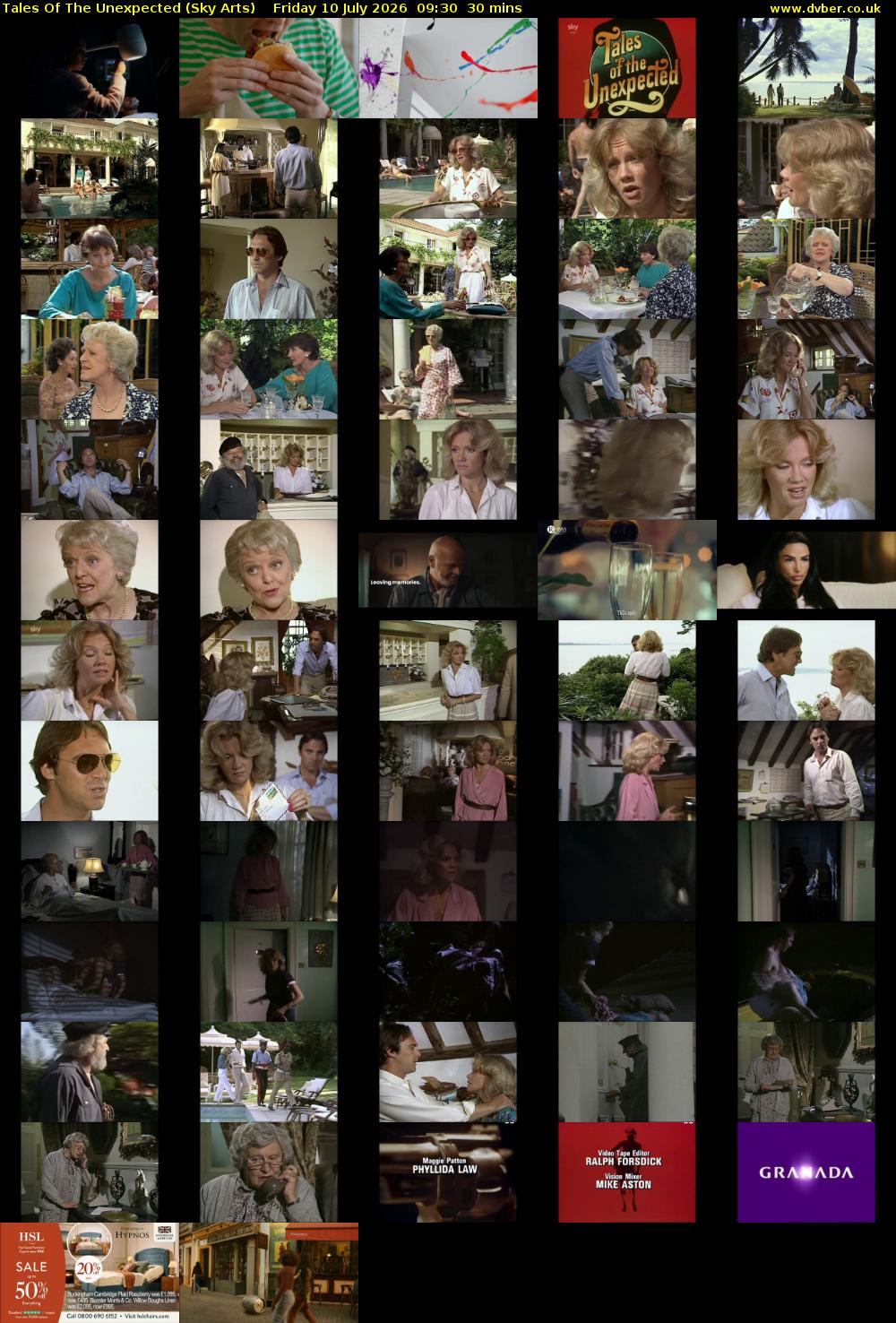 Tales Of The Unexpected (Sky Arts) Friday 10 July 2026 09:30 - 10:00