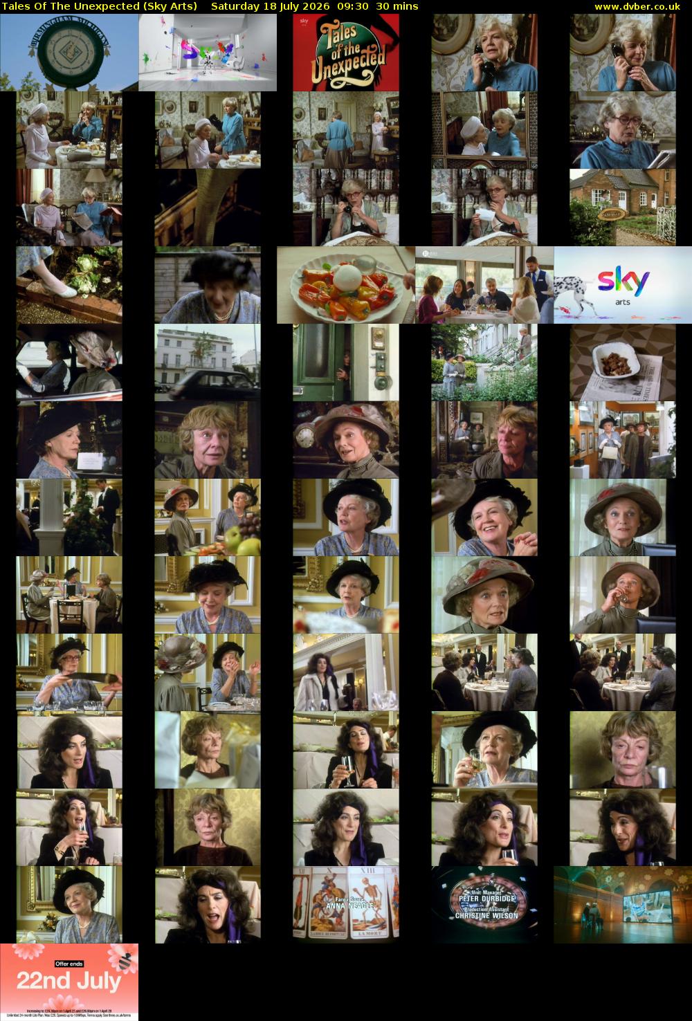 Tales Of The Unexpected (Sky Arts) Saturday 18 July 2026 09:30 - 10:00
