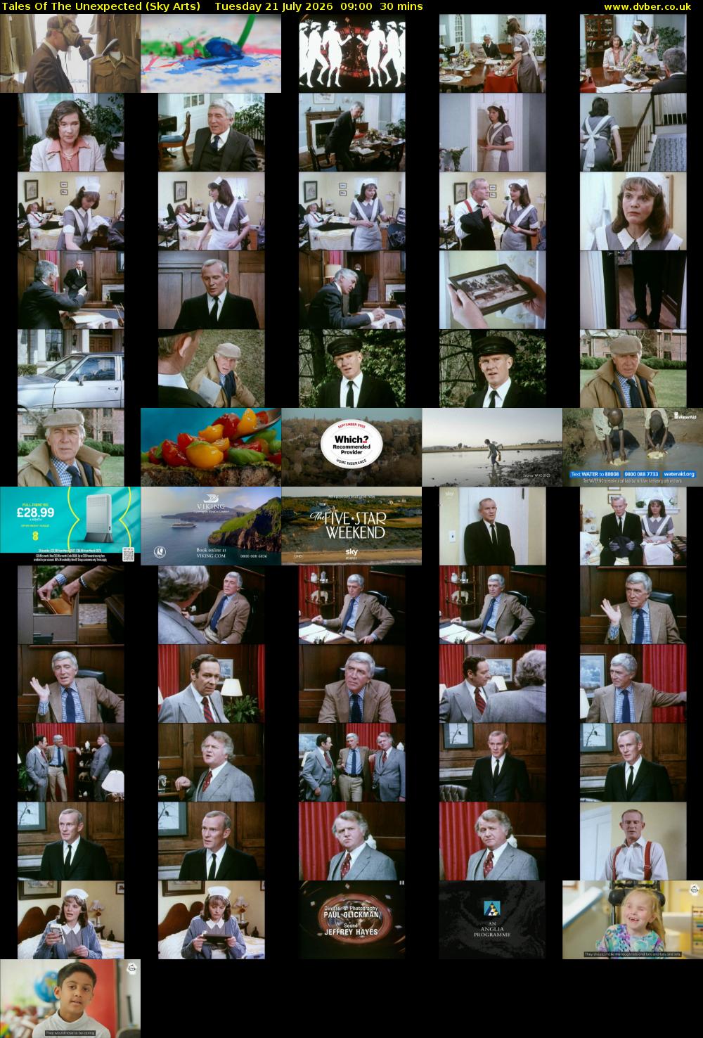 Tales Of The Unexpected (Sky Arts) Tuesday 21 July 2026 09:00 - 09:30