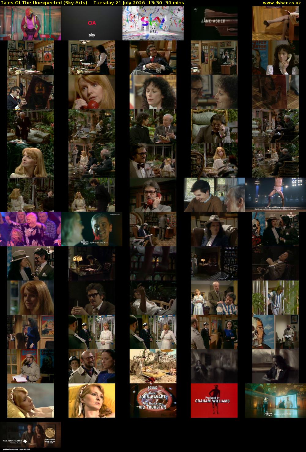 Tales Of The Unexpected (Sky Arts) Tuesday 21 July 2026 13:30 - 14:00