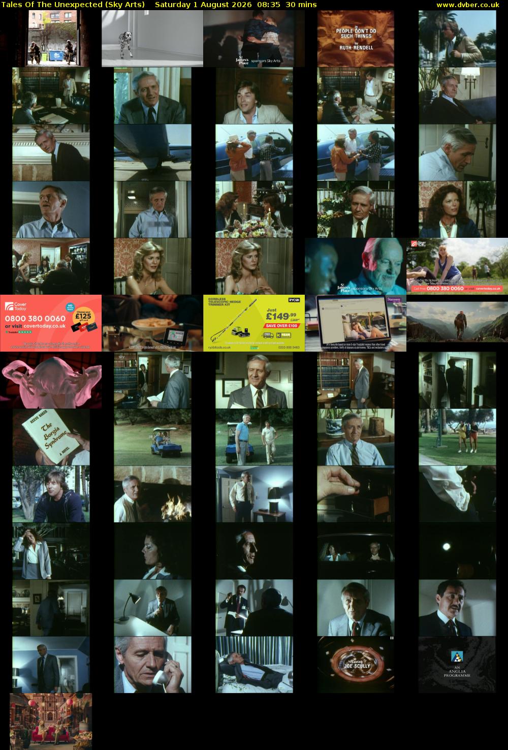 Tales Of The Unexpected (Sky Arts) Saturday 1 August 2026 08:35 - 09:05