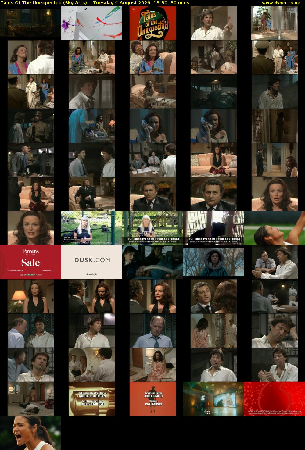 Tales Of The Unexpected (Sky Arts) Tuesday 4 August 2026 13:30 - 14:00